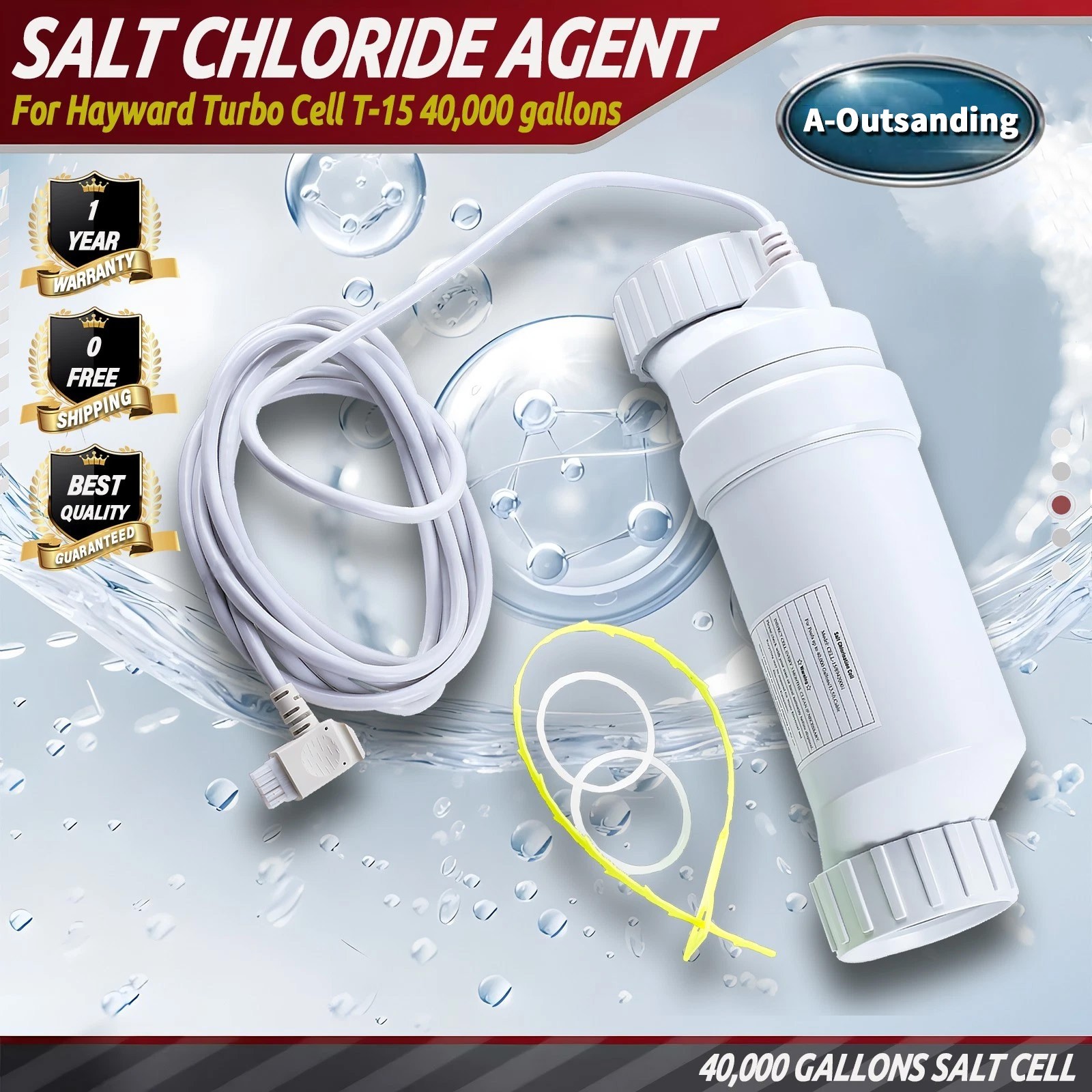 Salt Water Pool chlorinator System 40000 Gallon For Hayward Turbo Cell T-15 Salt Water Pool chlorinator System 40000 Gallon For Hayward Turbo Cell T-15