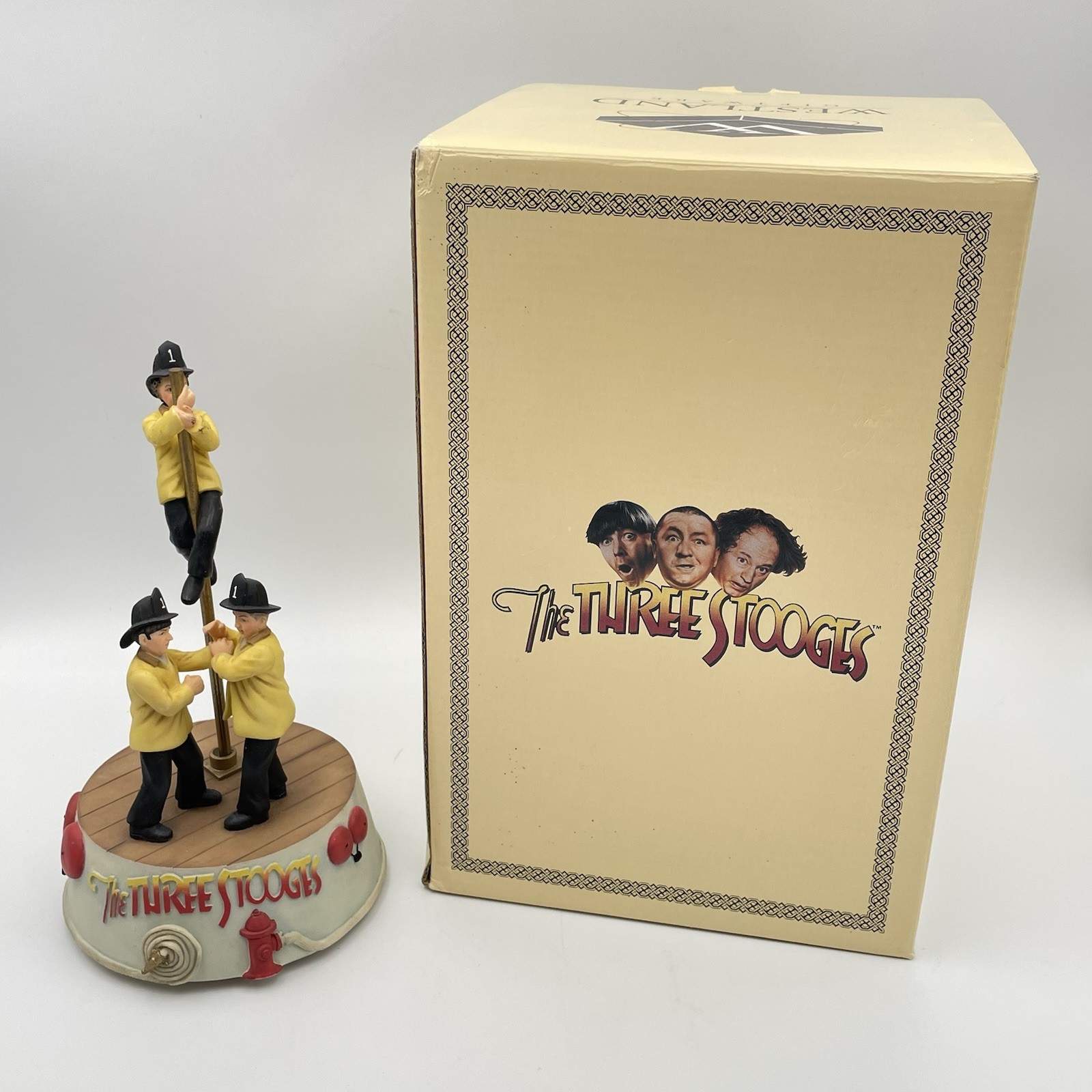 Westland 2000 Three Stooges Music Box Smoke Gets In Your Eyes #6936 W/ Box READ