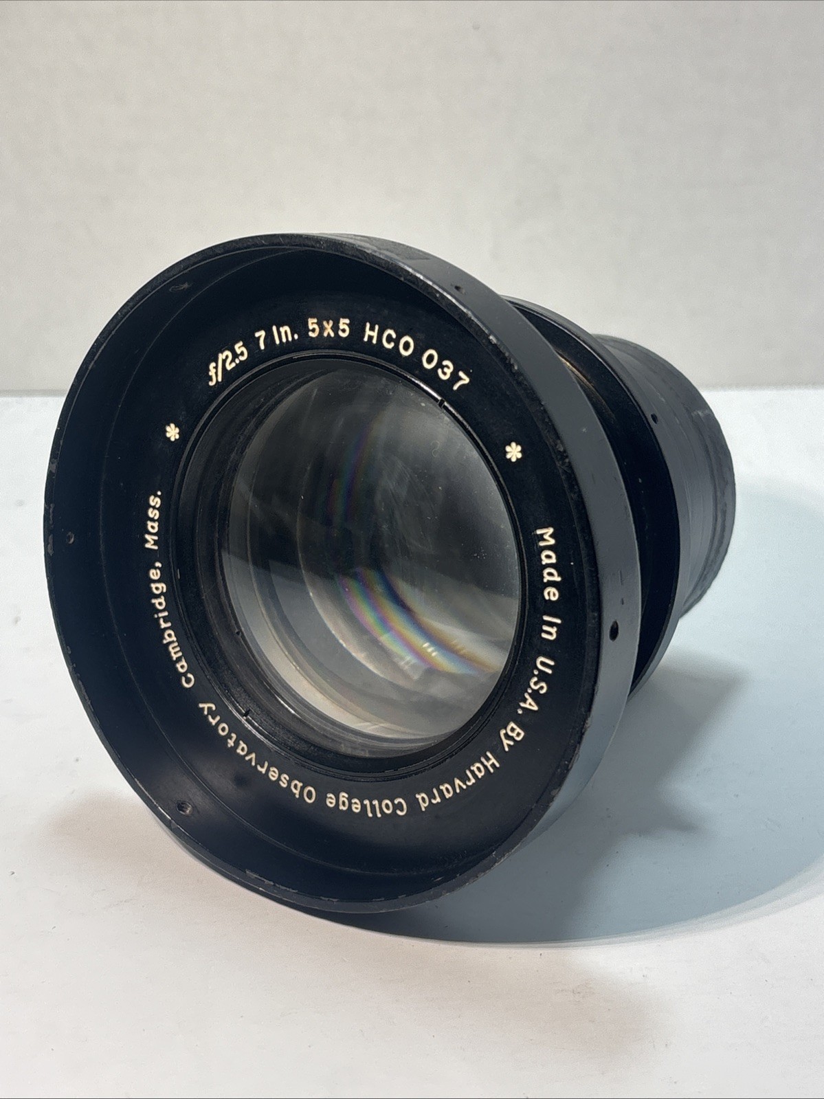 VERY RARE Harvard College Observatory 7 Inch f/2.5 178mm 5x5 Lg Format Lens VERY RARE Harvard College Observatory 7 Inch f/2.5 178mm 5x5 Lg Format Lens