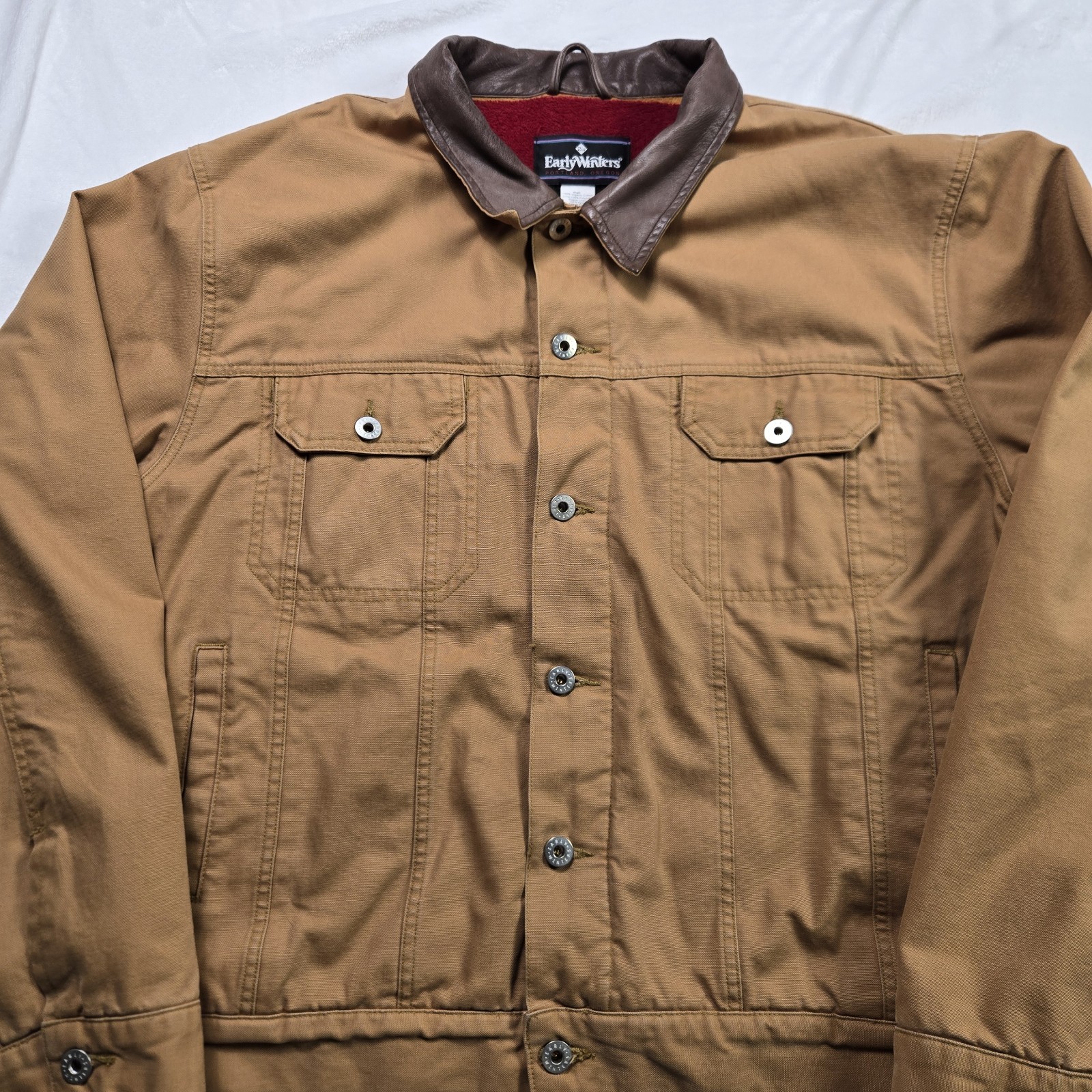 VTG Early Winters Men’s XL Blanket Lined Canvas Trucker Jacket Made In OREGON VTG Early Winters Men’s XL Blanket Lined Canvas Trucker Jacket Made In OREGON