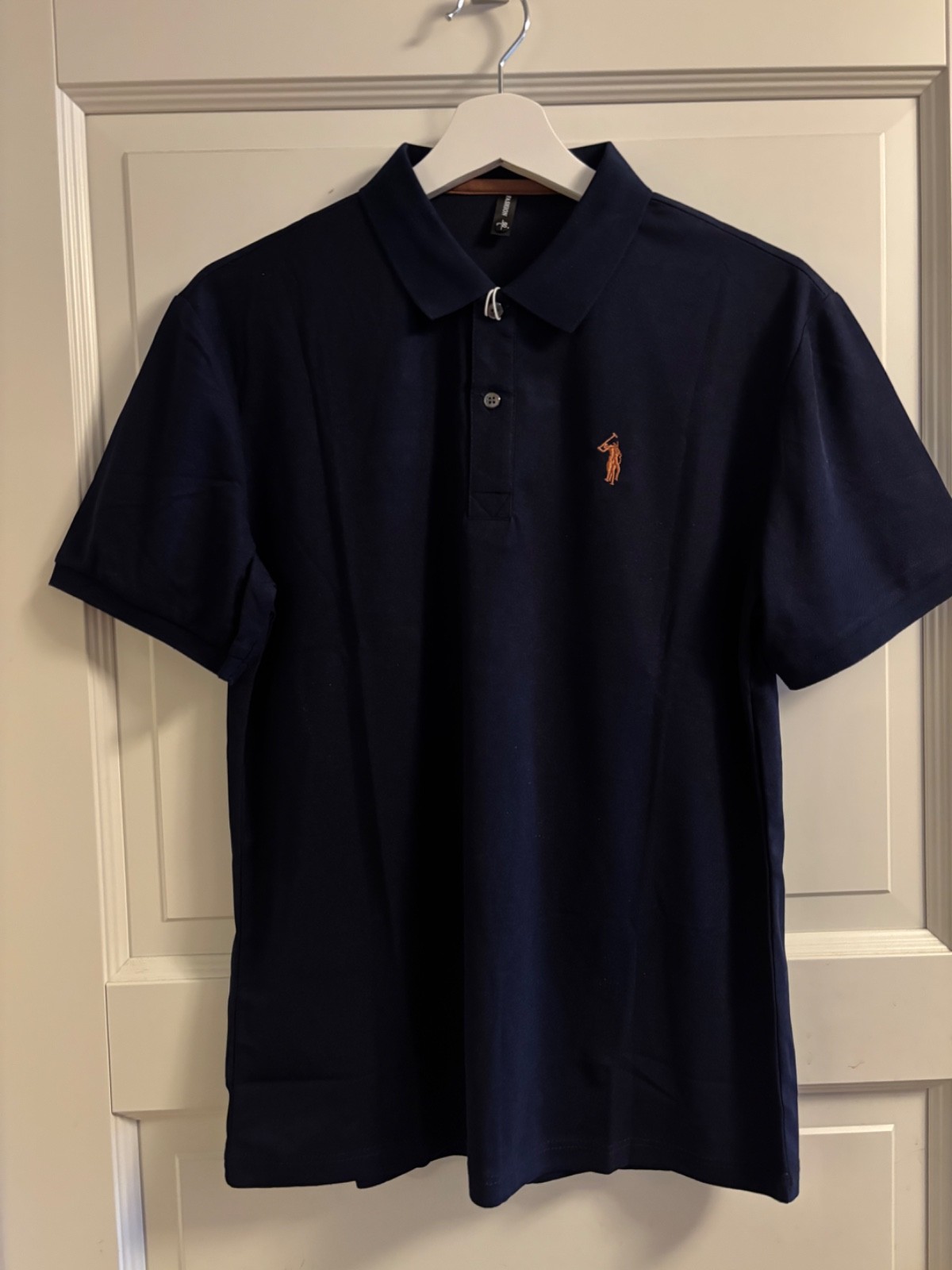 t shirt men vintage piké polo shirt navy blue