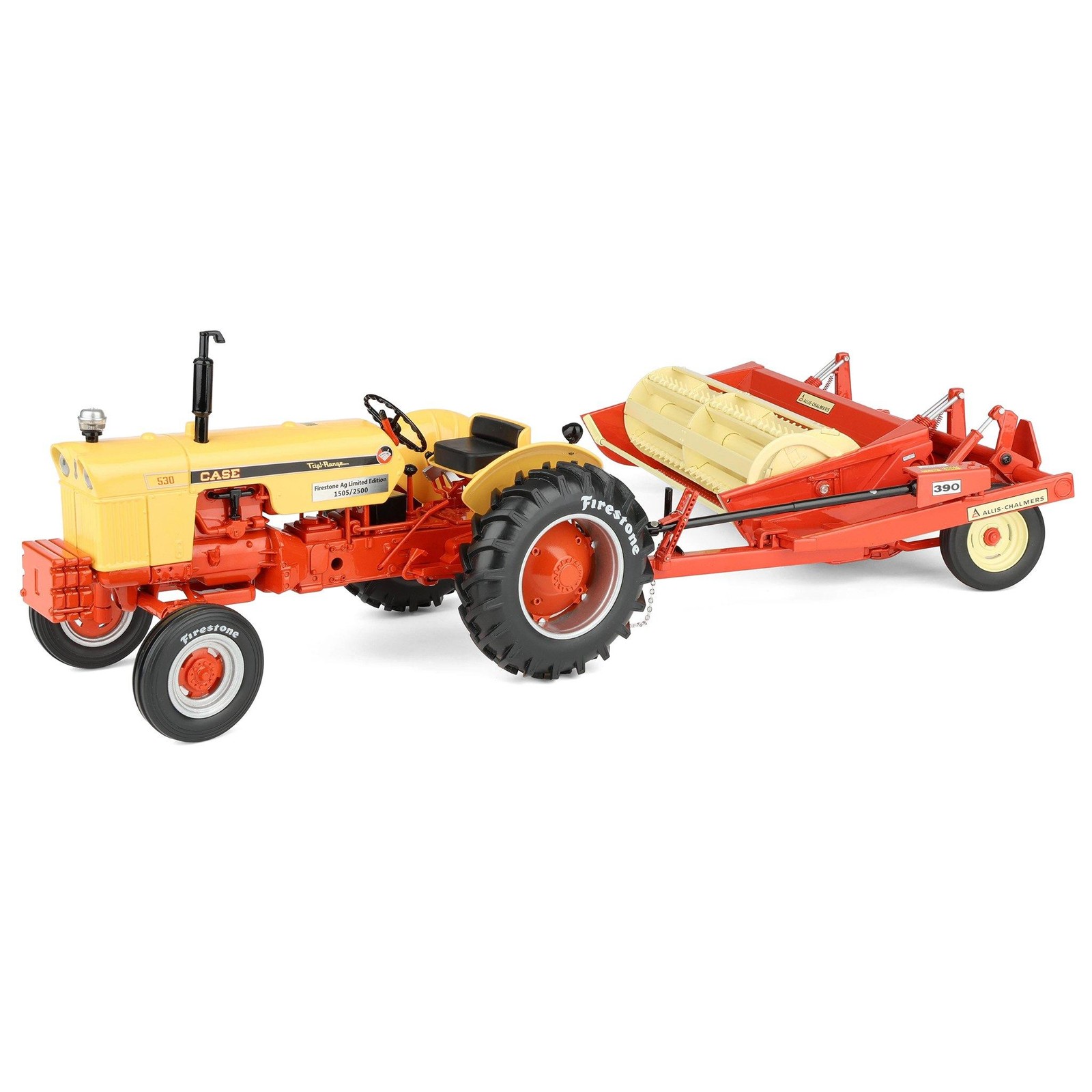 SpecCast 1/16 Case 530 WF Tractor & Allis Chalmers 390 Mower Firestone Cust-2148
