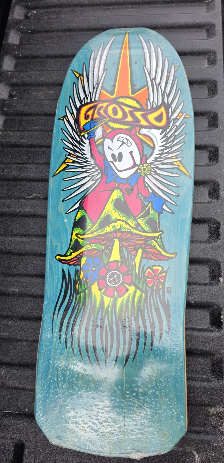 Black Label Jeff Grosso Forever - Skateboard Deck / Teal wave 1989 Black Label Jeff Grosso Forever - Skateboard Deck / Teal wave 1989