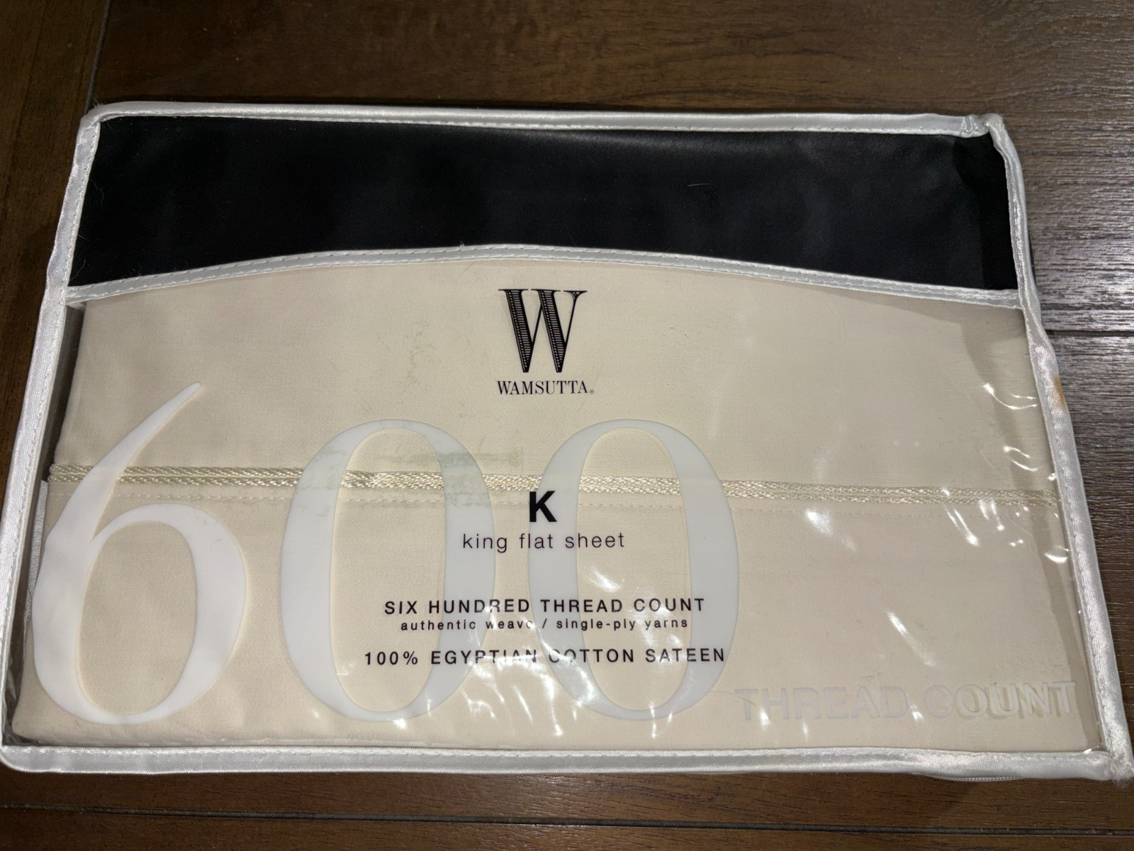 WAMSUTTA KING FLAT SHEET 600 THREAD COUNT 100% EGYPTIAN COTTON SATEEN NEW