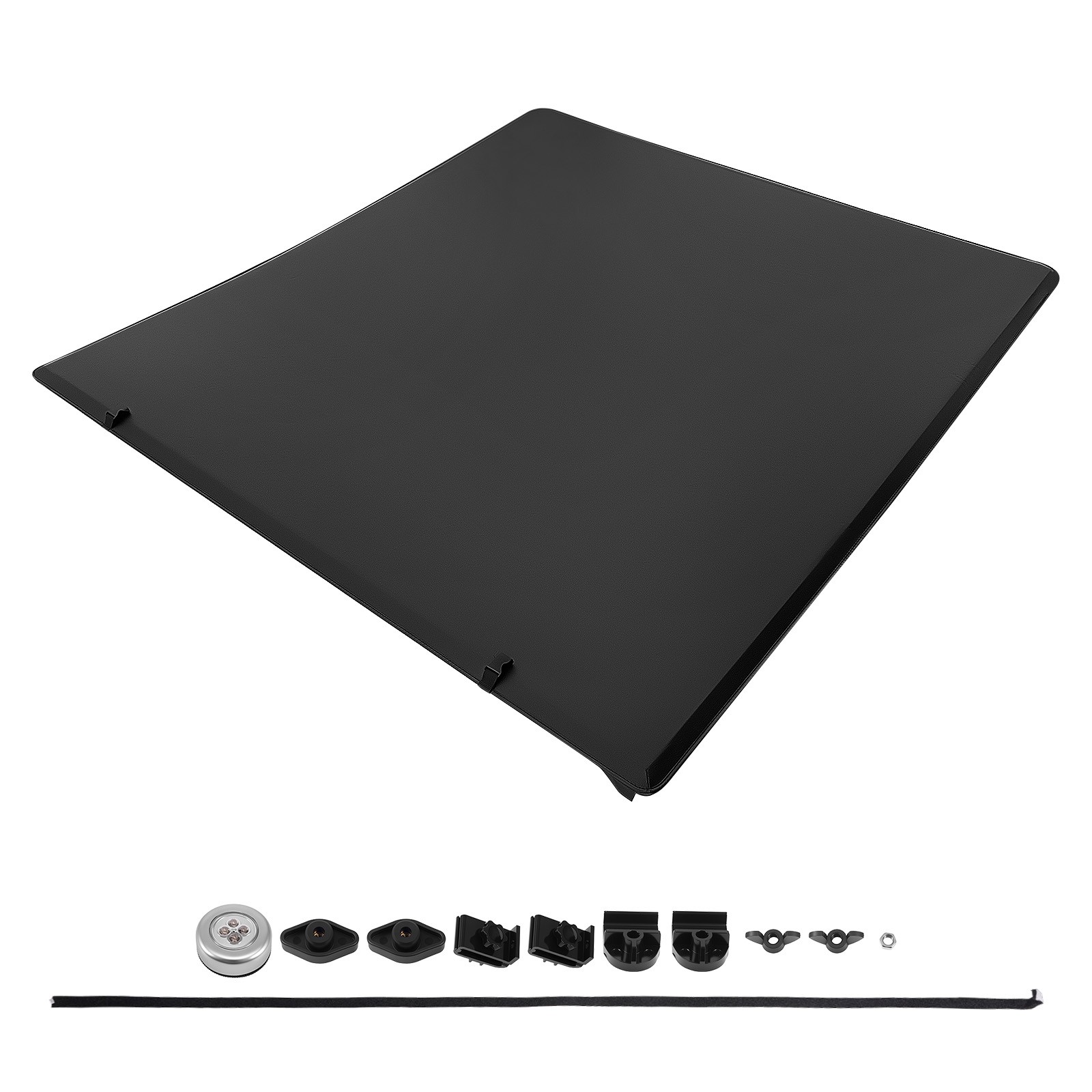 6.8ft Soft 4-Fold Tonneau Cover For Ford F-250 F-350 SuperDuty 1999-16 Black
