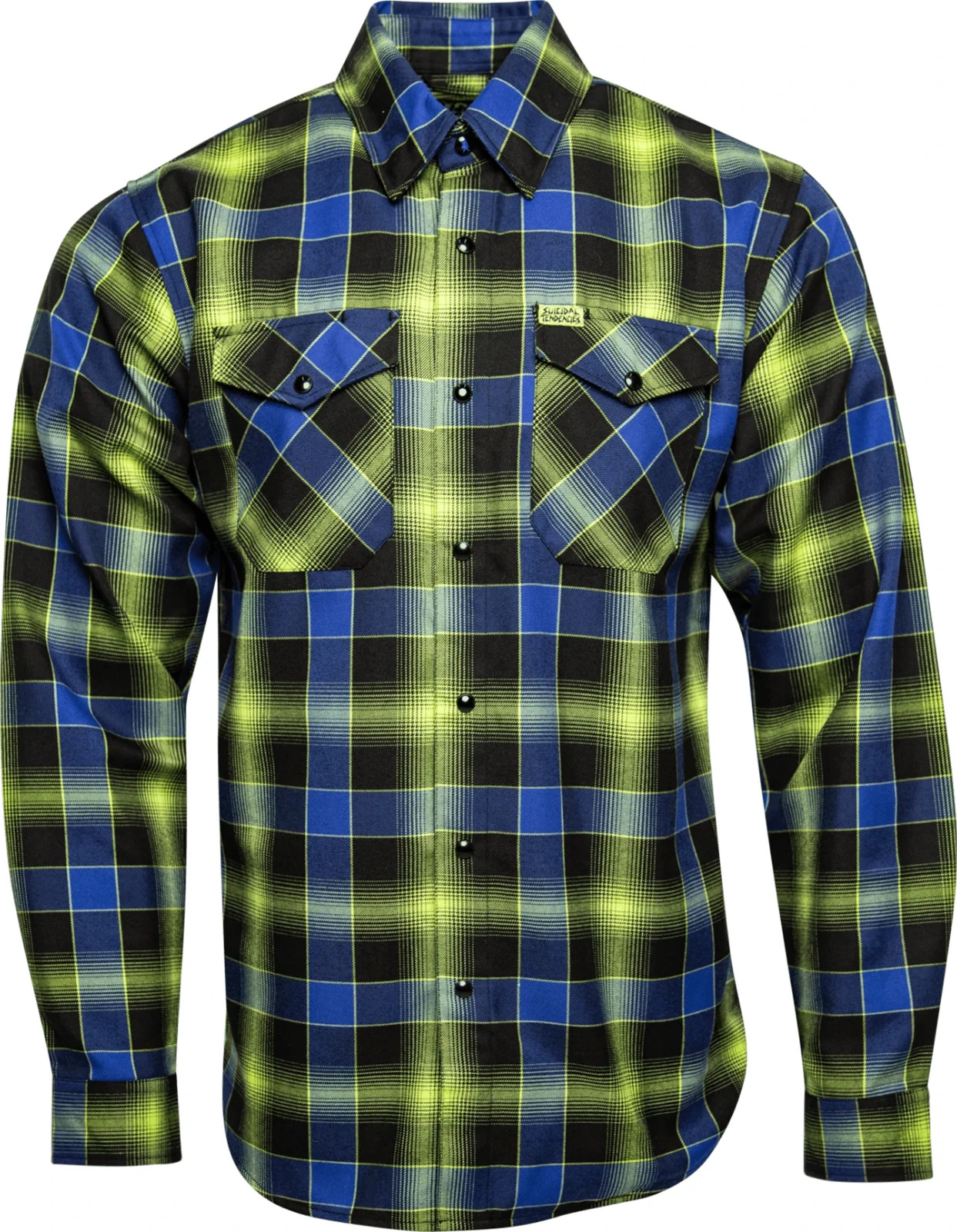 DIXXON Suicidal Tendencies Adrenaline Addict Flannel Men\'s Band Shirt