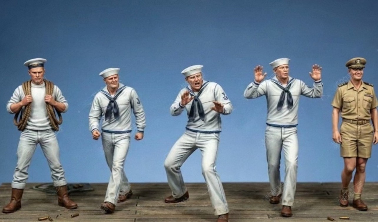 1/35 Scale WwII US Navy Sailors Soldiers 5set Unpainted Resin Model Kit Toy 1/35 Scale WwII US Navy Sailors Soldiers 5set Unpainted Resin Model Kit Toy