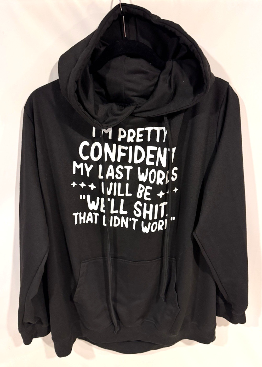 Lilicloth Graphic Hoodie Sweatshirt Funny Print Pullover Men\'s Size XL Black Lilicloth Graphic Hoodie Sweatshirt Funny Print Pullover Men\'s Size XL Black