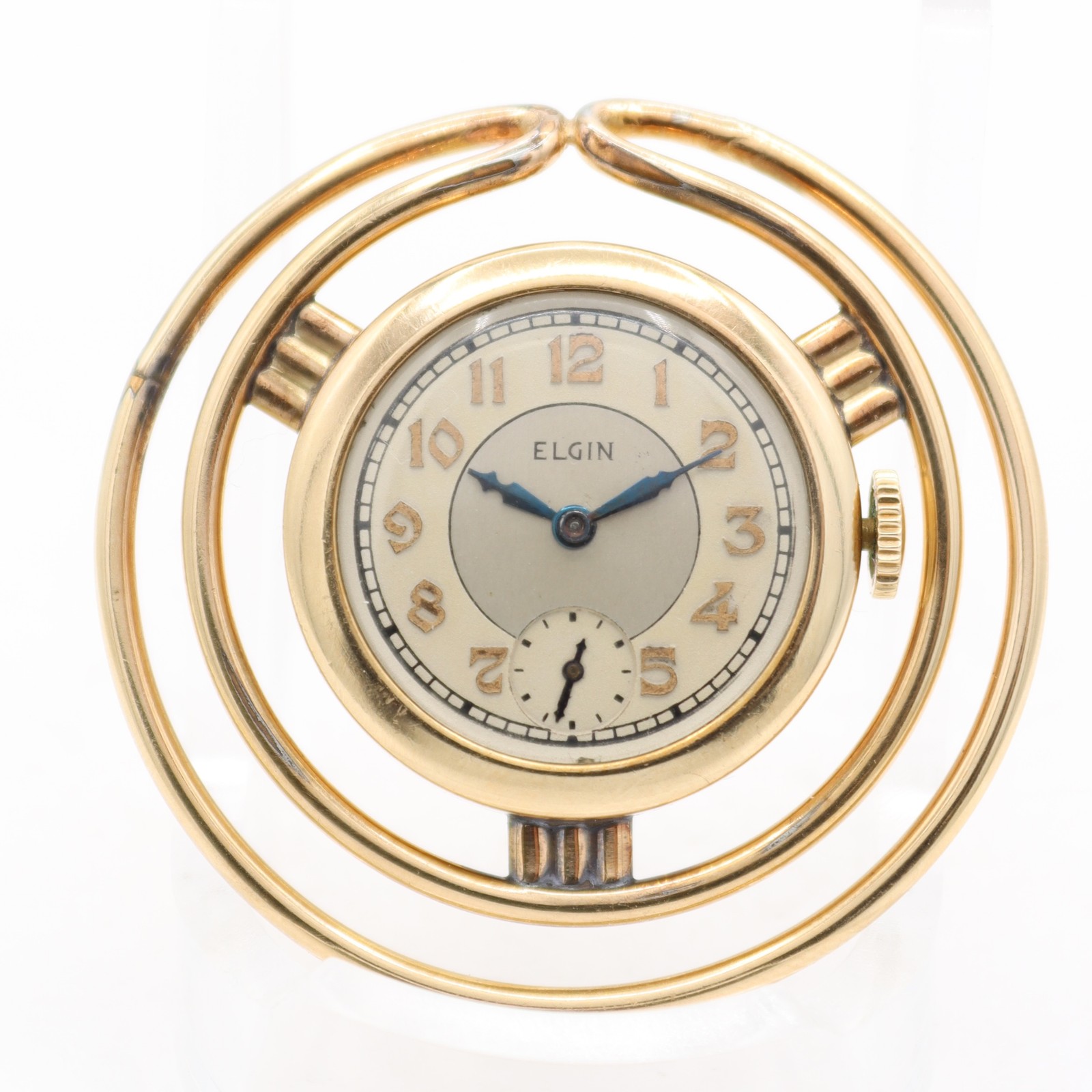 Vintage 8/0s 1937 Elgin Money Clip Mechanical Watch 526 USA 10K Gold Filled Vintage 8/0s 1937 Elgin Money Clip Mechanical Watch 526 USA 10K Gold Filled