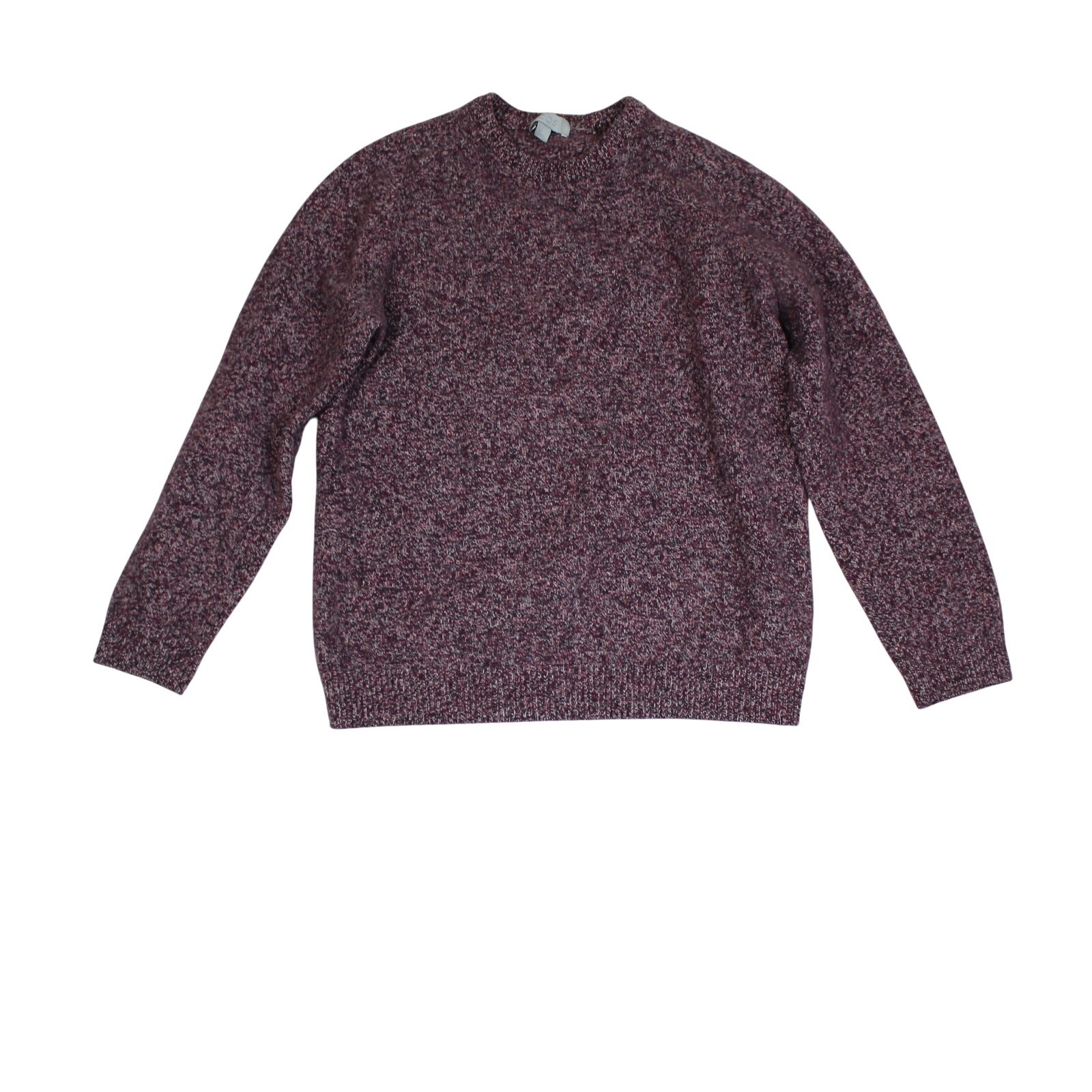 COS Wool Sweater Womens Small Red Burgundy Marled Crewneck Knit Pullover Preppy COS Wool Sweater Womens Small Red Burgundy Marled Crewneck Knit Pullover Preppy