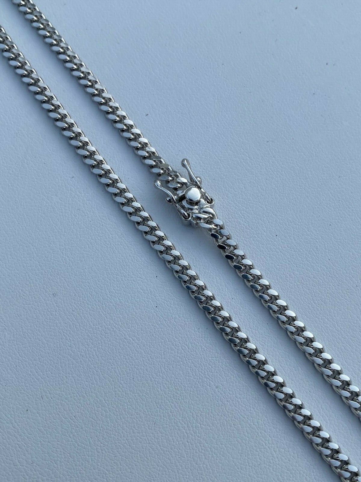 Men's Miami Cuban Chain Solid 925 Sterling Silver 4mm 18-30