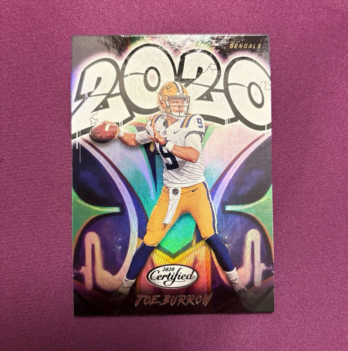 Joe Burrow 2020 Panini Certified Graffiti Rookie Insert Cincinnati Bengals Joe Burrow 2020 Panini Certified Graffiti Rookie Insert Cincinnati Bengals