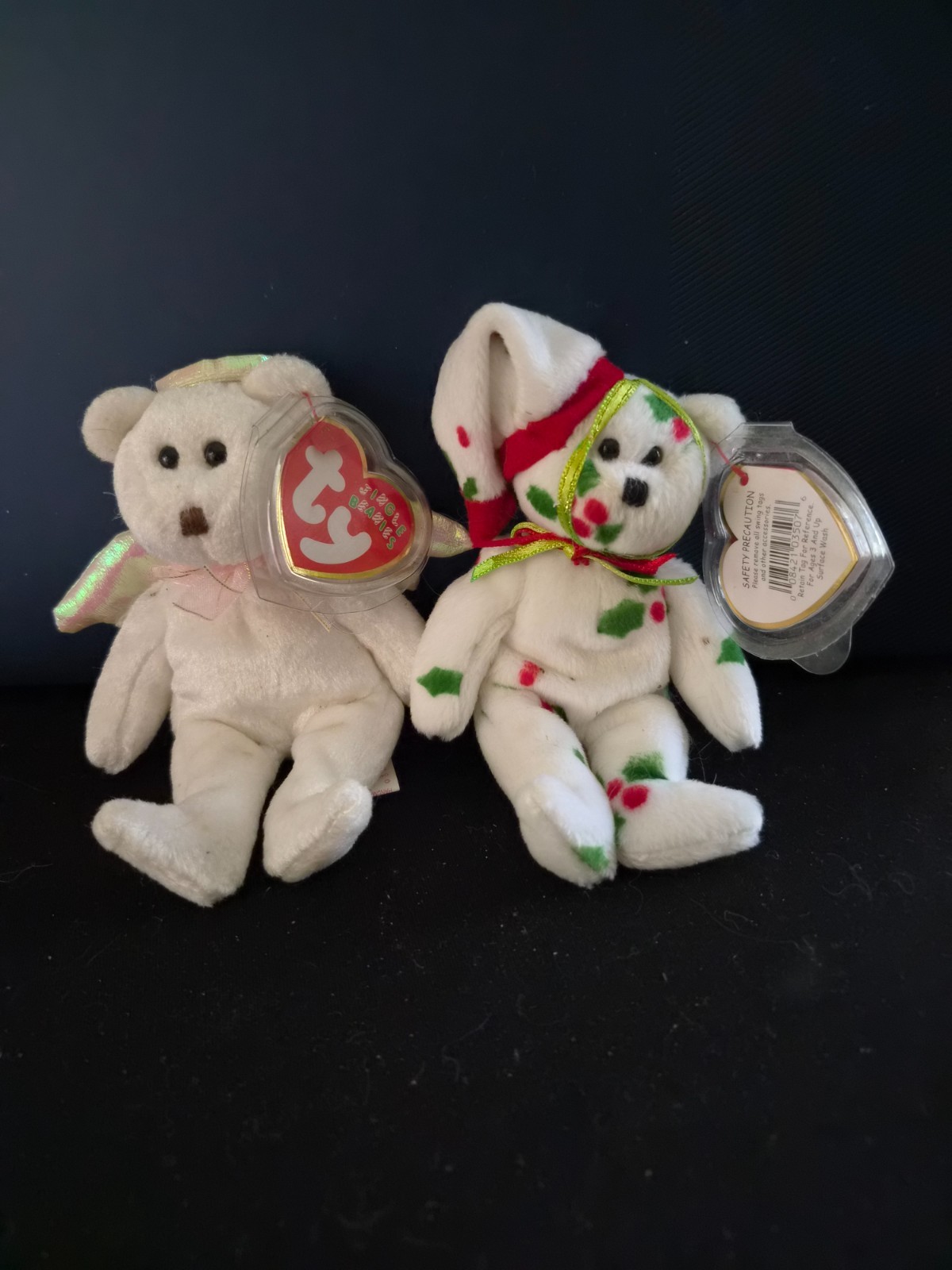 Vintage 1998 mini TY Jingle Beanies Holiday Teddies with original tags Vintage 1998 mini TY Jingle Beanies Holiday Teddies with original tags