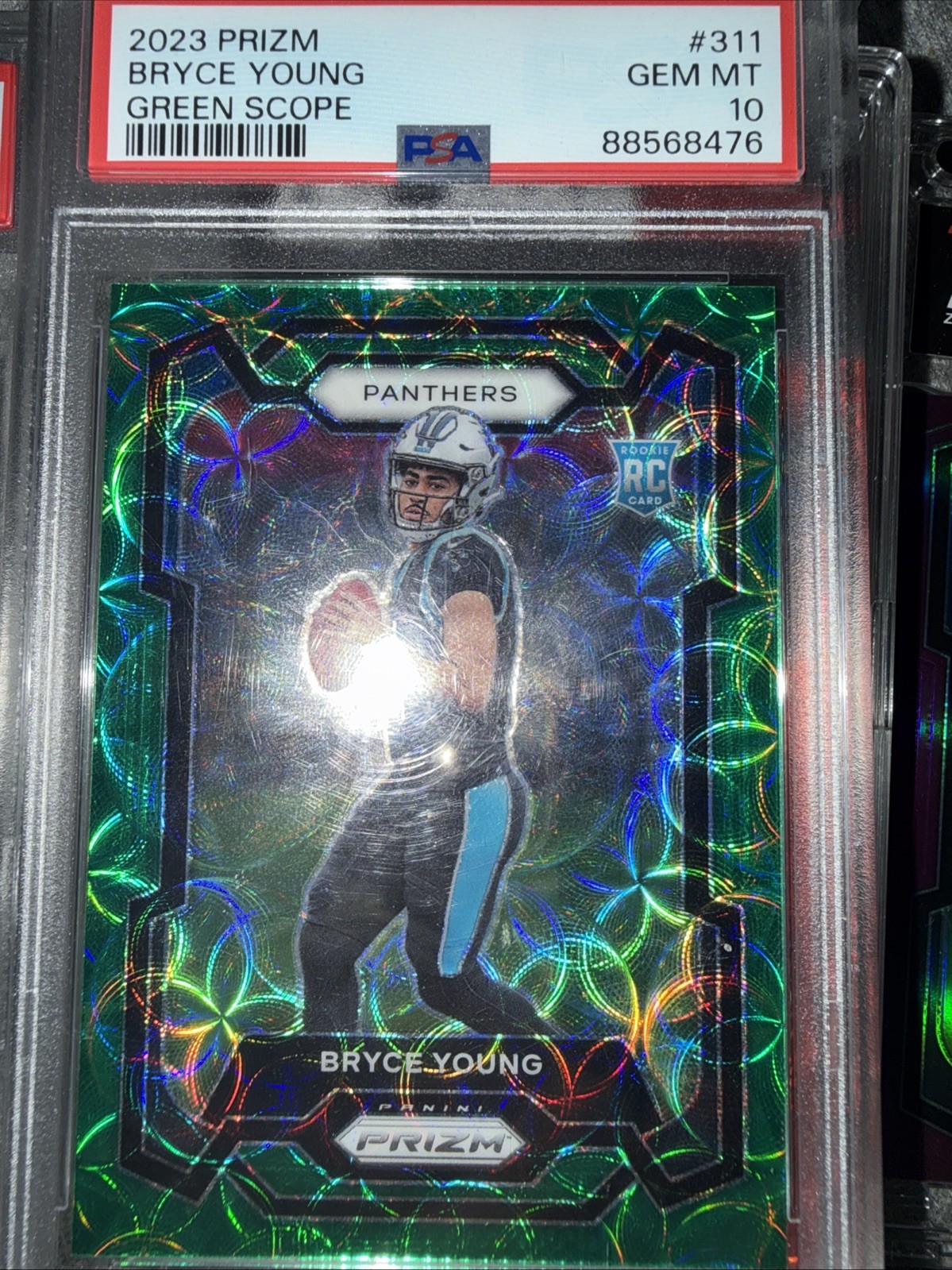 2023 Panini Prizm Rookies Bryce Young #311 Green Scope Prizm /75 (RC) PSA 10 2023 Panini Prizm Rookies Bryce Young #311 Green Scope Prizm /75 (RC) PSA 10