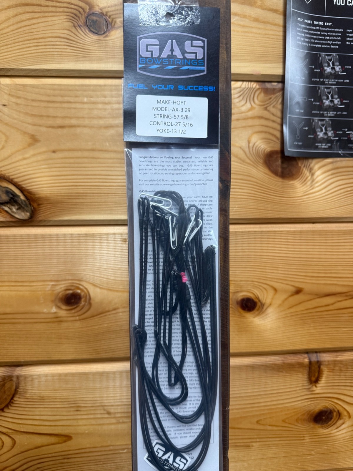 Gas Bowstrings Hoyt AX-3 29 All Black Strings AX3 29 Bow String Set Gas Bowstrings Hoyt AX-3 29 All Black Strings AX3 29 Bow String Set