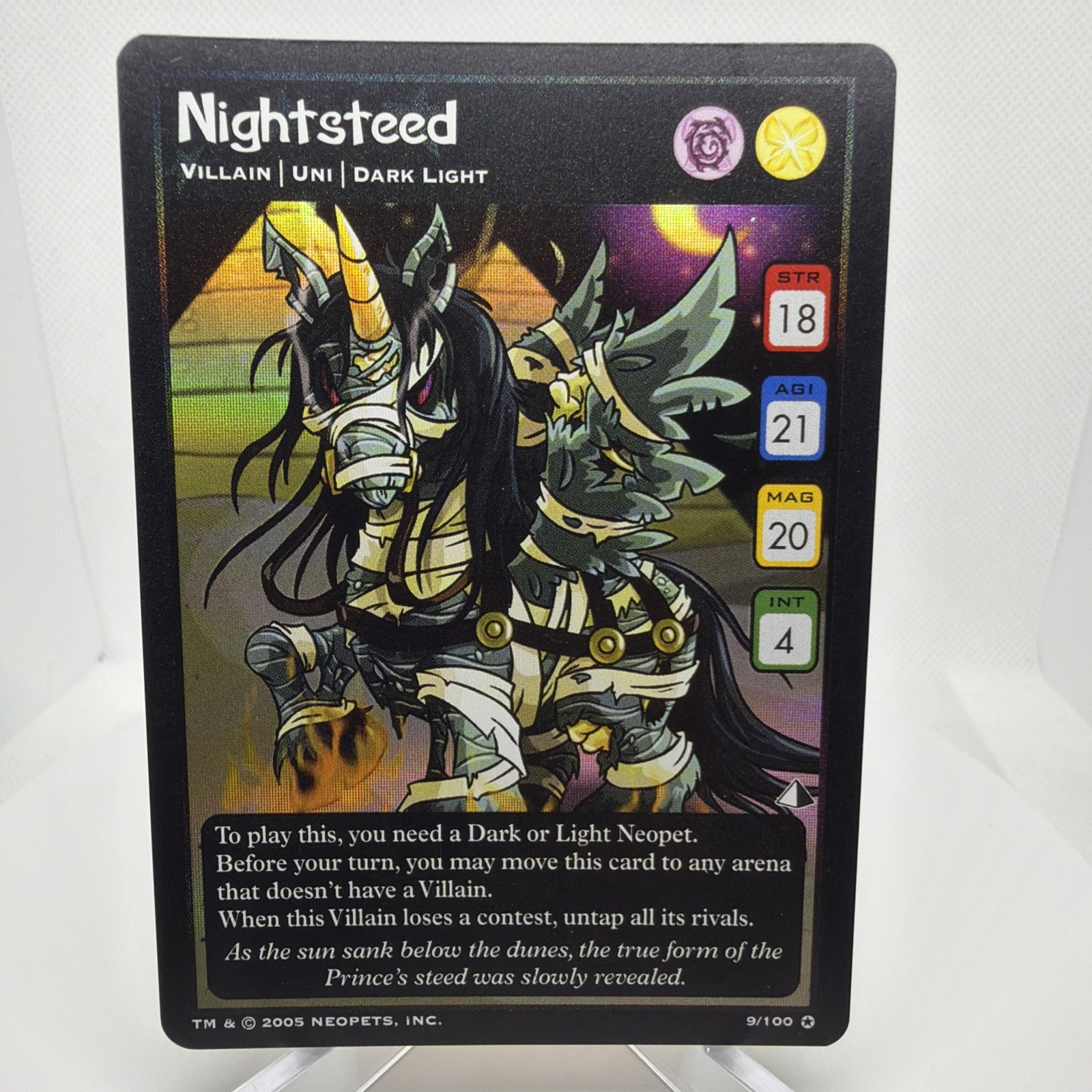 Nightsteed 9/100 Lost Desert Ultra Rare 2005 Neopets TCG HOLO NM
