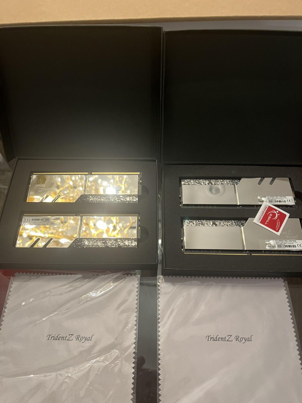 Brand new G.SKILL Trident Z RGB DDR4 3600MHz RAM silver 4x8gb