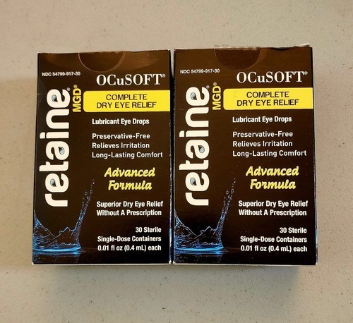 Lot of 2 OCuSOFT Retaine MGD Advance Formula Emulsion 30 Single-Dose Containers