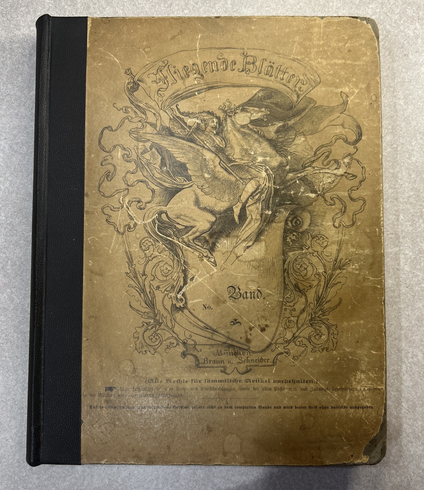 ANTIQUE Fliegende Blätter 1890 Band XCII No 2319-2344  German Satire Book