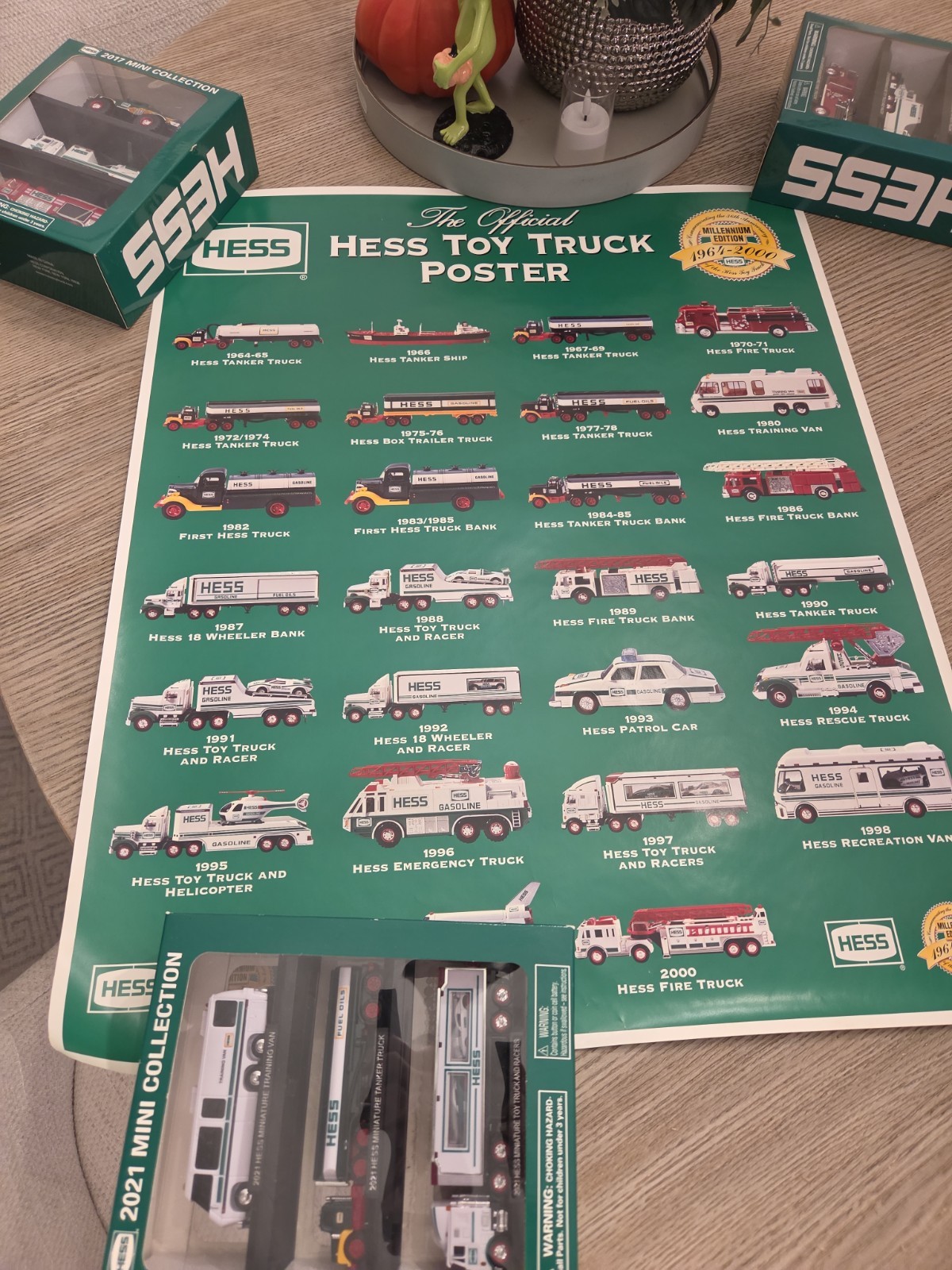 Vintage 2000 Hess Toy Truck Millennium Edition Collector Poster 1964-2000... Vintage 2000 Hess Toy Truck Millennium Edition Collector Poster 1964-2000...