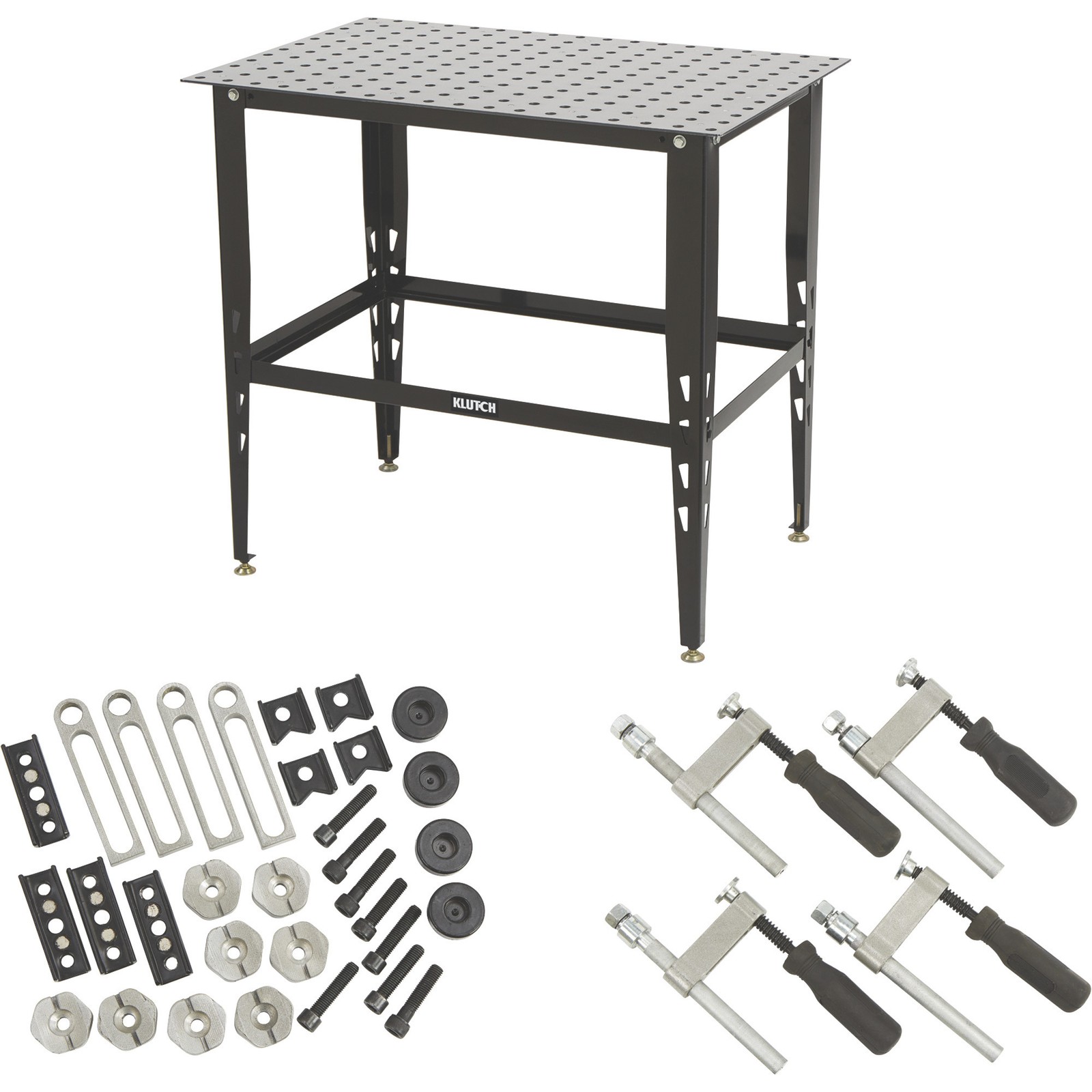 Klutch Steel Welding Table with Tool Kit, 36in.L x 24in.W x 33-1/4in.H Klutch Steel Welding Table with Tool Kit, 36in.L x 24in.W x 33-1/4in.H