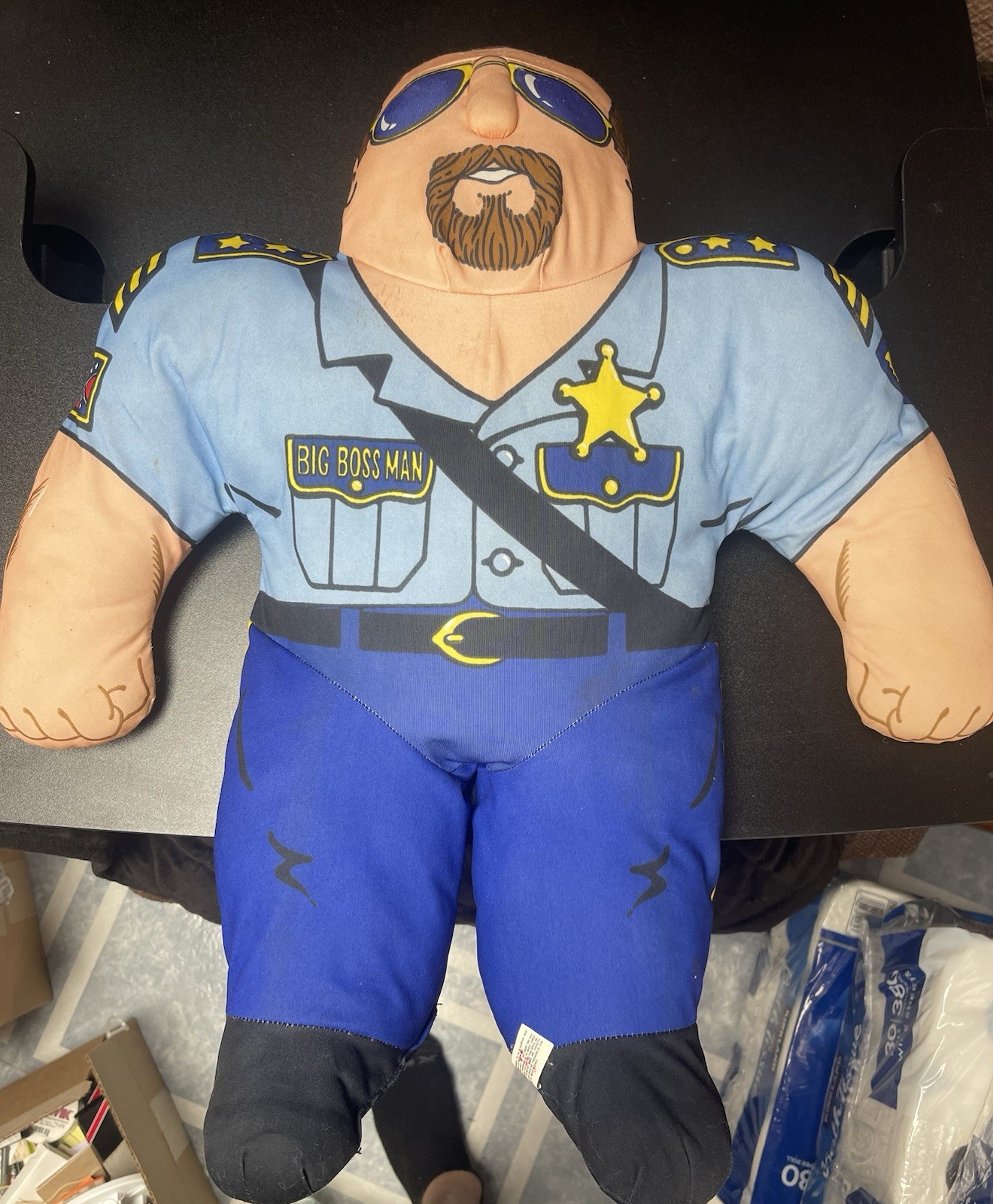 🔵🟡 Vintage WWF Tonka Wrestling Buddies BIG BOSS MAN 1991 🟡🔵 🔵🟡 Vintage WWF Tonka Wrestling Buddies BIG BOSS MAN 1991 🟡🔵