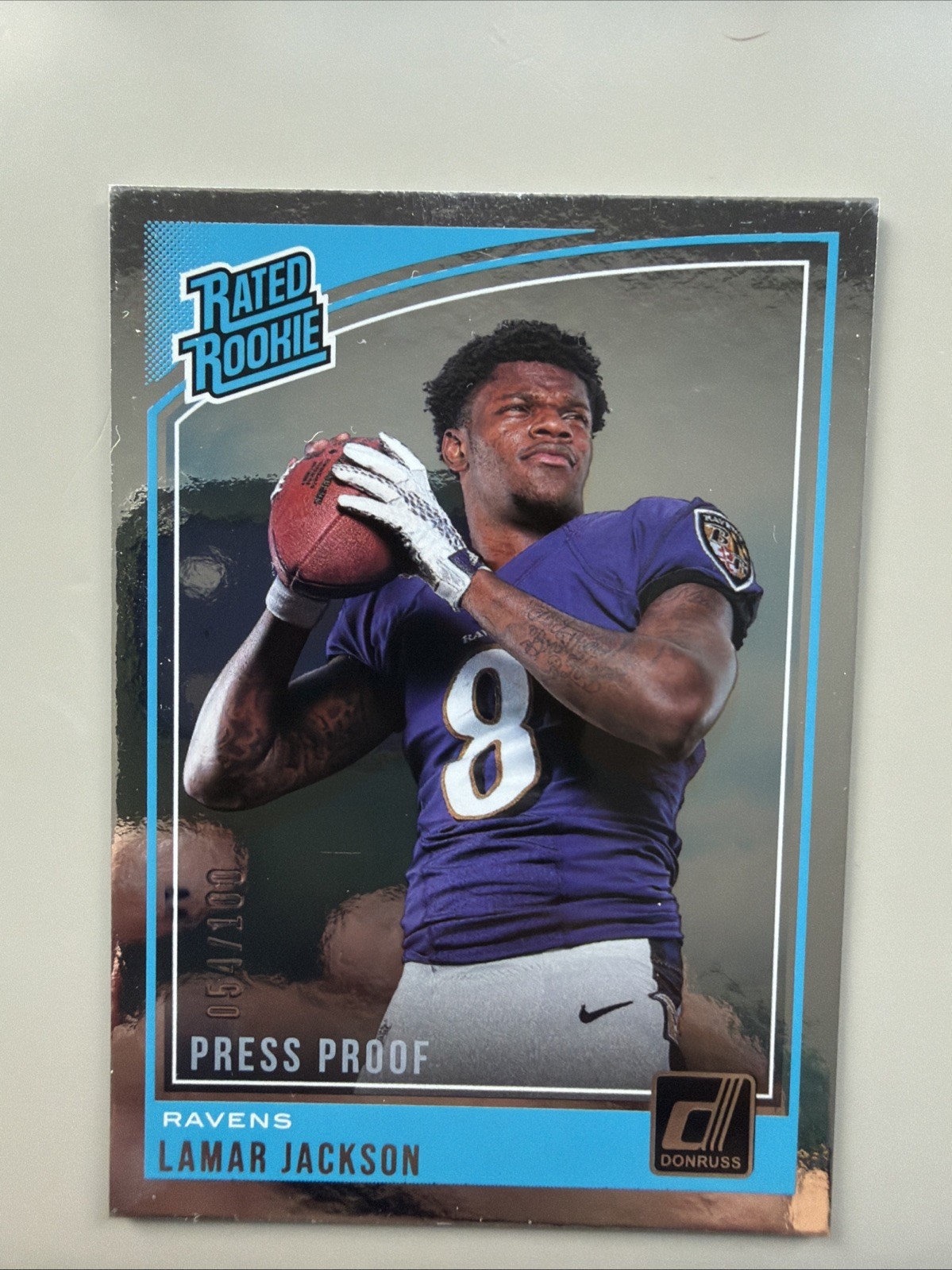 2018 Panini Donruss - Rated Rookie Lamar Jackson #317 Press Proof Silver /100... 2018 Panini Donruss - Rated Rookie Lamar Jackson #317 Press Proof Silver /100...