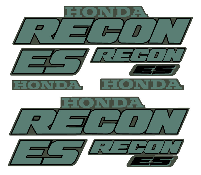 1997 - 2004 Honda Recon ES OEM Decal Emblem Sticker Kit Mark ATV quad 