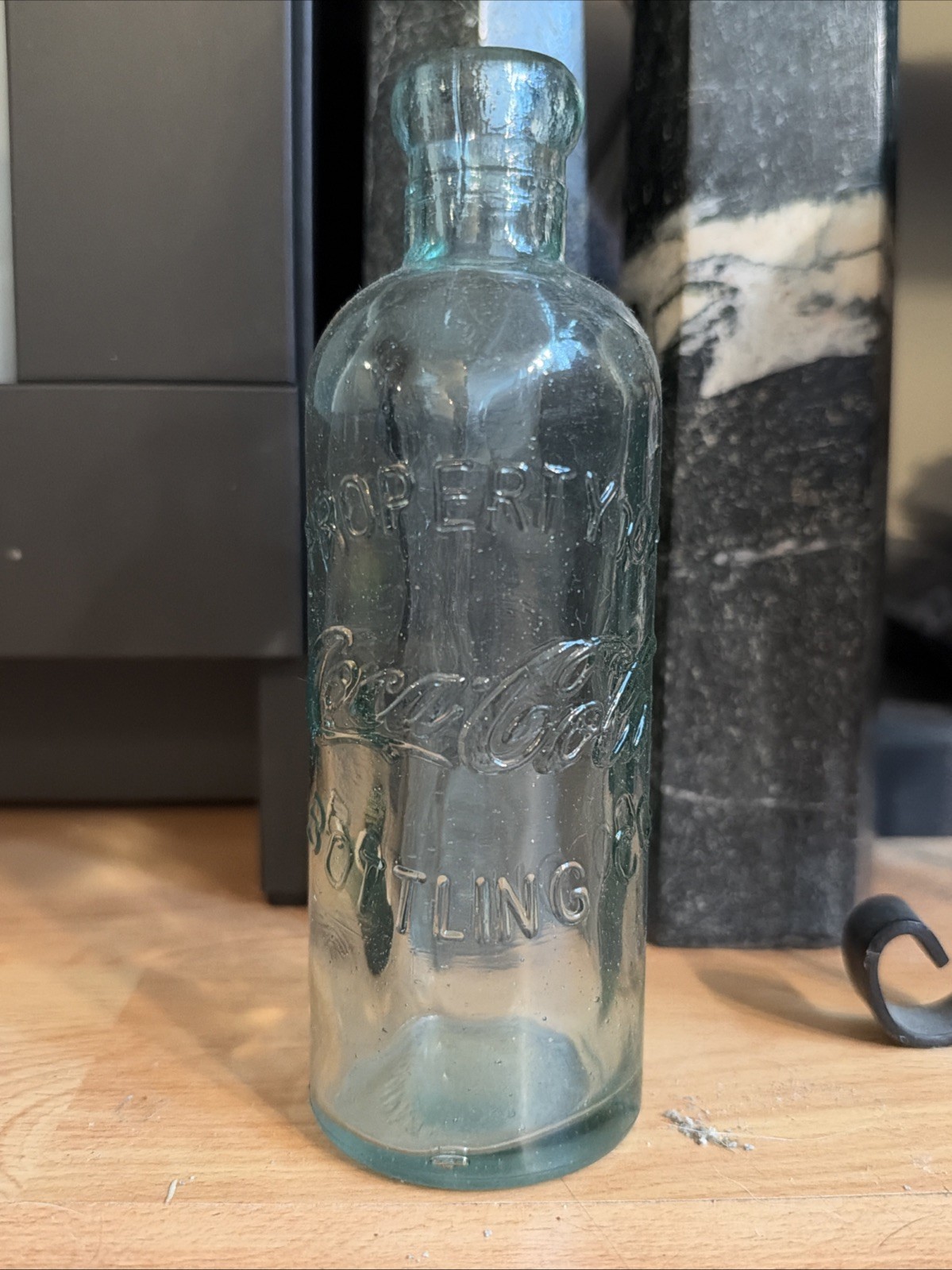 Vintage Coca-Cola 1894 Hutchinson Bottle Replica Green Glass Property Of Vintage Coca-Cola 1894 Hutchinson Bottle Replica Green Glass Property Of