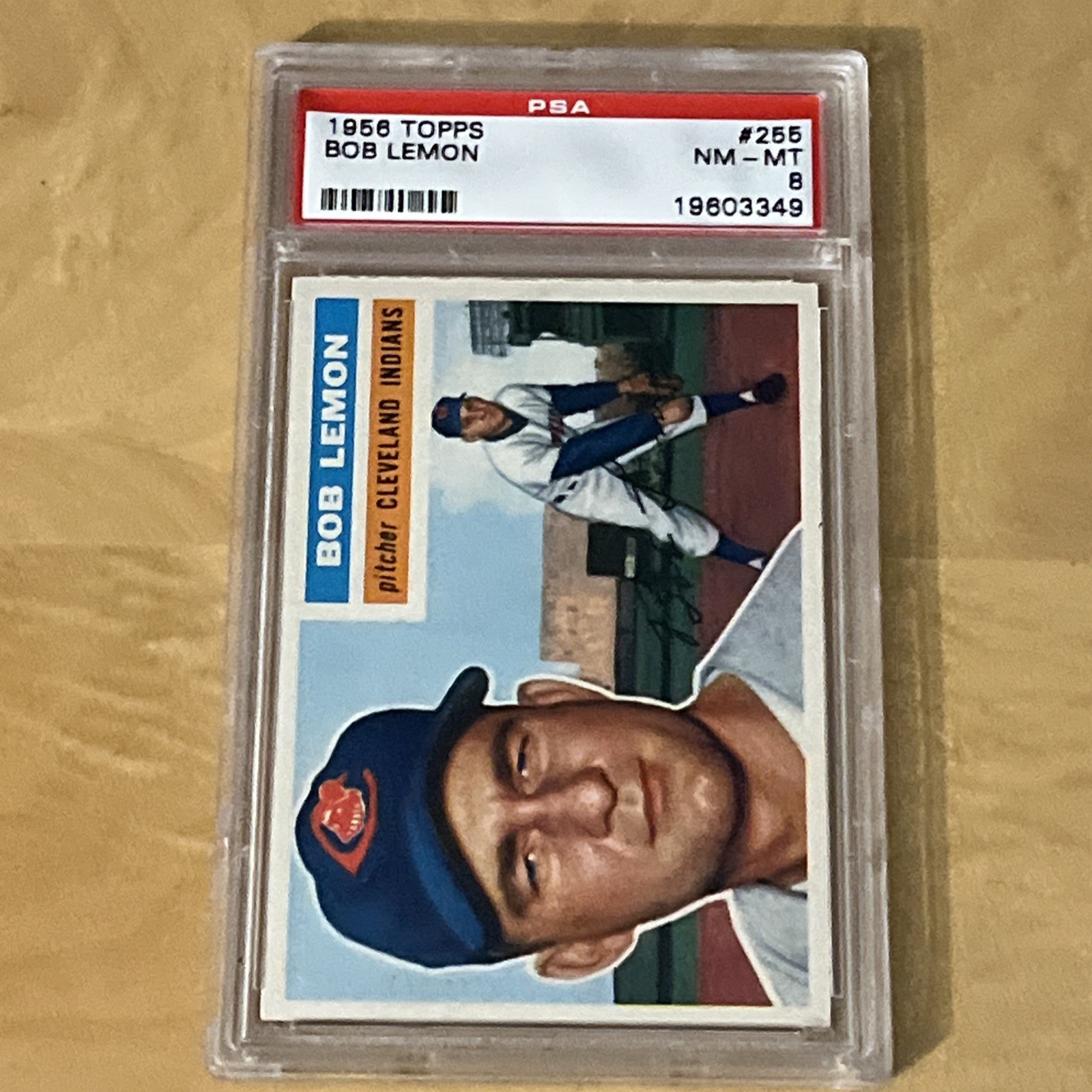 1956 Topps - Bob Lemon #255 PSA 8 