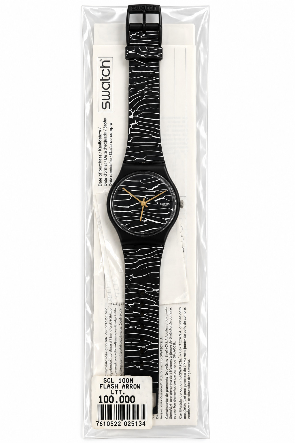 Vintage Swatch Watch Black Zebra Design New Old Stock Original Box 1990s Vintage Swatch Watch Black Zebra Design New Old Stock Original Box 1990s