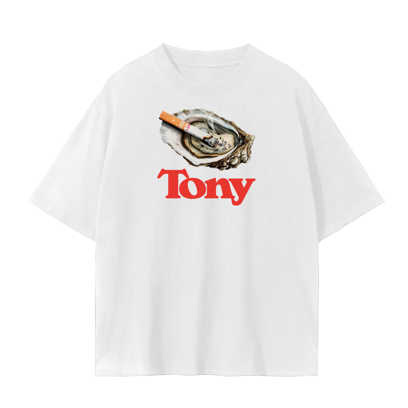 Anthony Bourdain Inspired Oyster Cigarette Graphic T-Shirt | Chef Culture Tee |