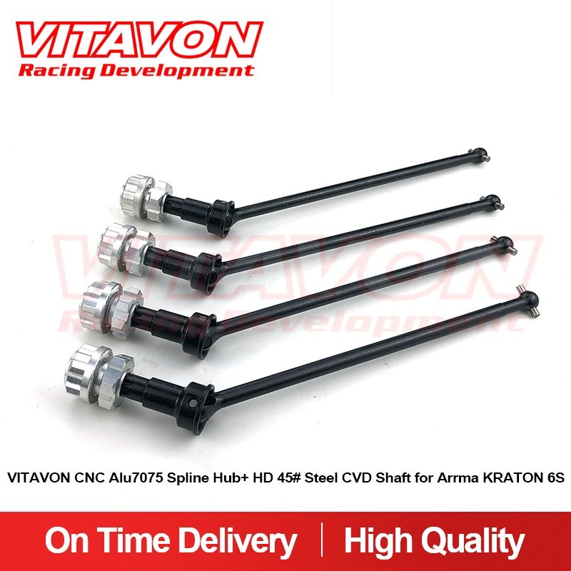 Vitavon CNC Alu7075 Spline Hub+ HD 45# Steel CVD Shaft for Arrma KRATON 6S
