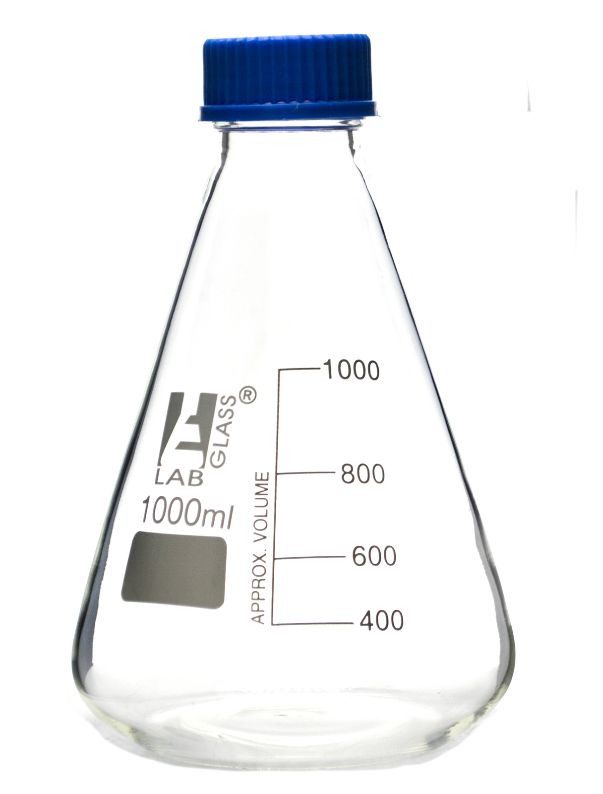 Eisco 1000ml Erlenmeyer Flask with PTFE Lined Screw Cap, Borosilicate 3.3 Glass Eisco 1000ml Erlenmeyer Flask with PTFE Lined Screw Cap, Borosilicate 3.3 Glass