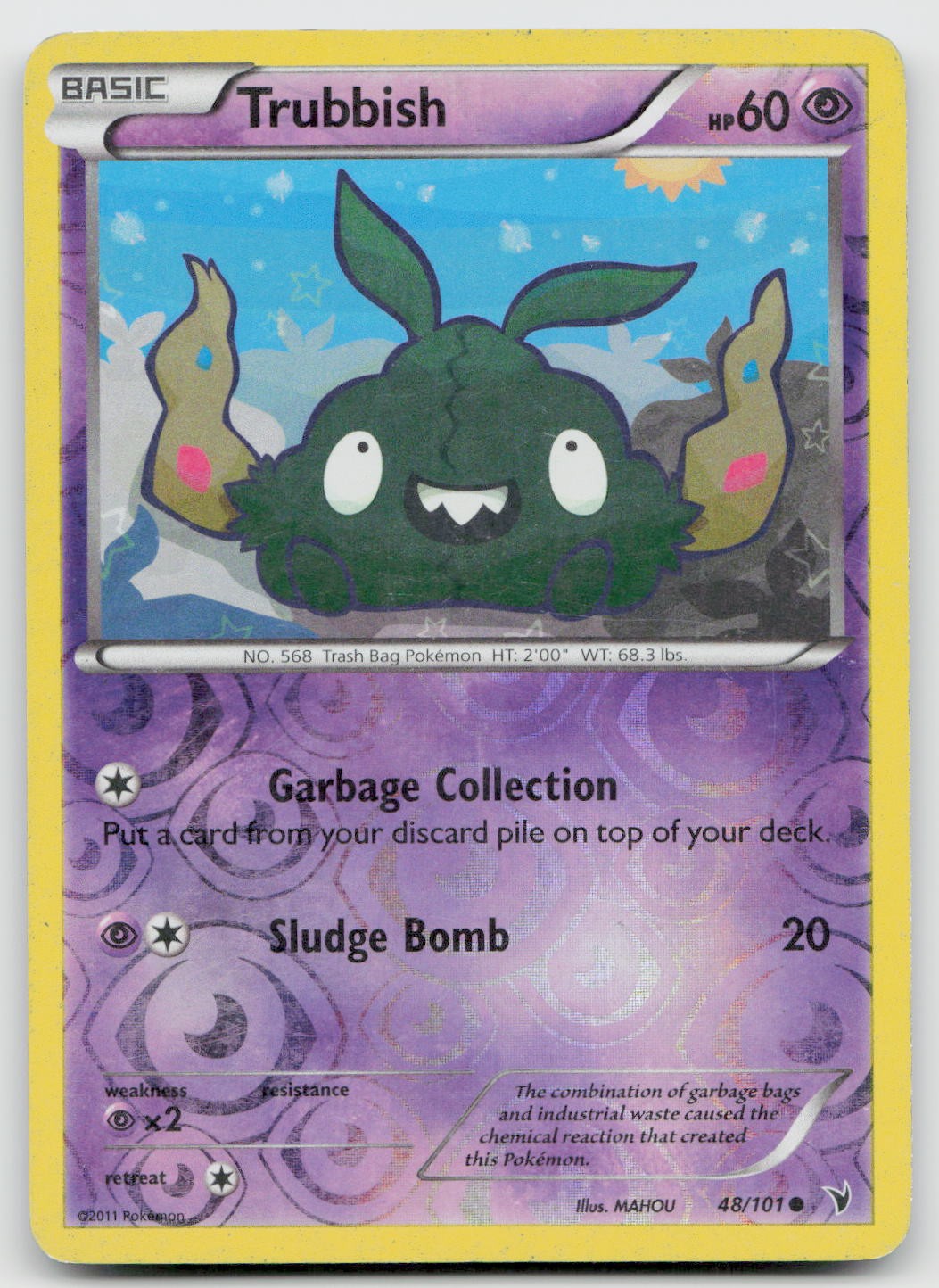 Trubbish 48/101 Common Noble Victories Pokemon Reverse Holo Lightly Played Trubbish 48/101 Common Noble Victories Pokemon Reverse Holo Lightly Played