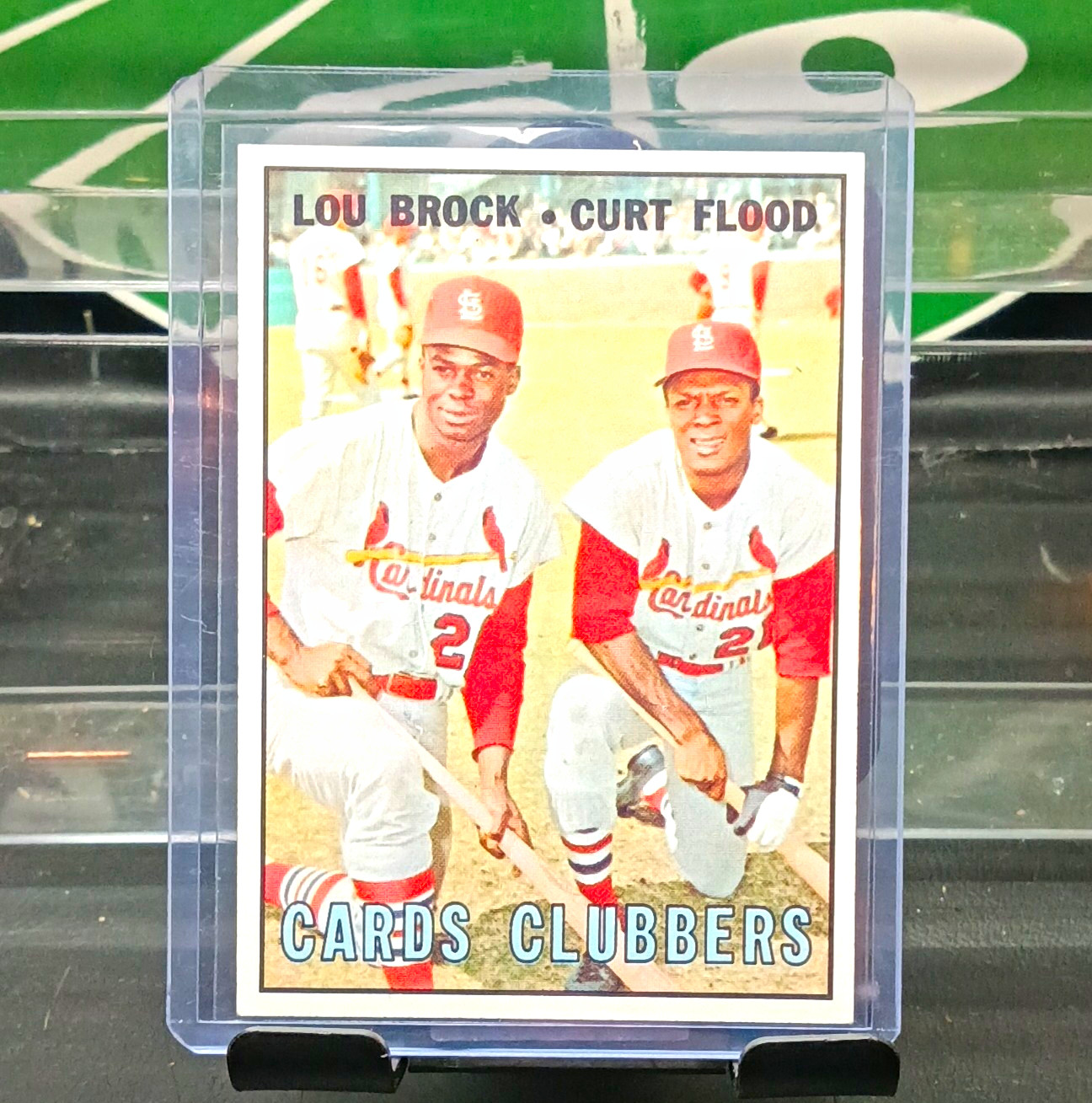 Topps 1967 Cards' Clubbers Insert #63 Curt Flood Lou Brock St. Louis Cardinals Topps 1967 Cards' Clubbers Insert #63 Curt Flood Lou Brock St. Louis Cardinals