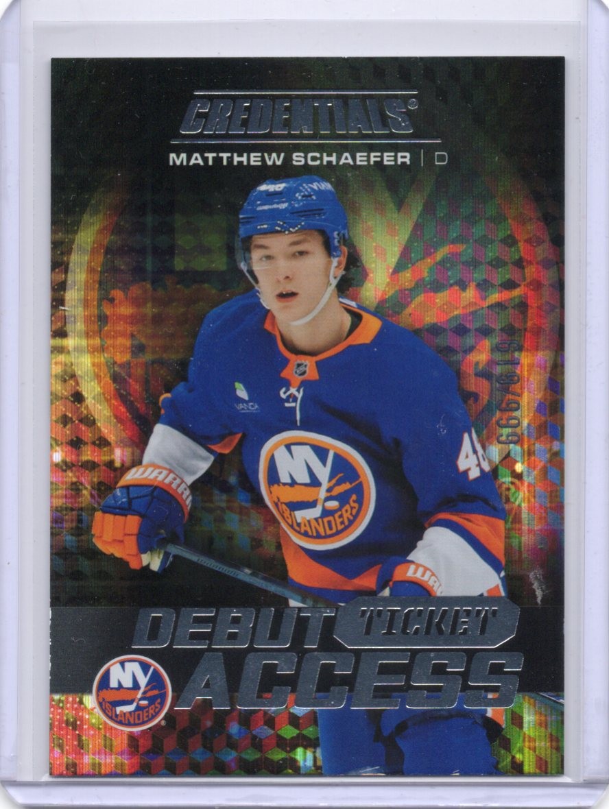 2025-26 Upper Deck Credentials Matthew Schaefer 2025-26 Upper Deck Credentials Matthew Schaefer