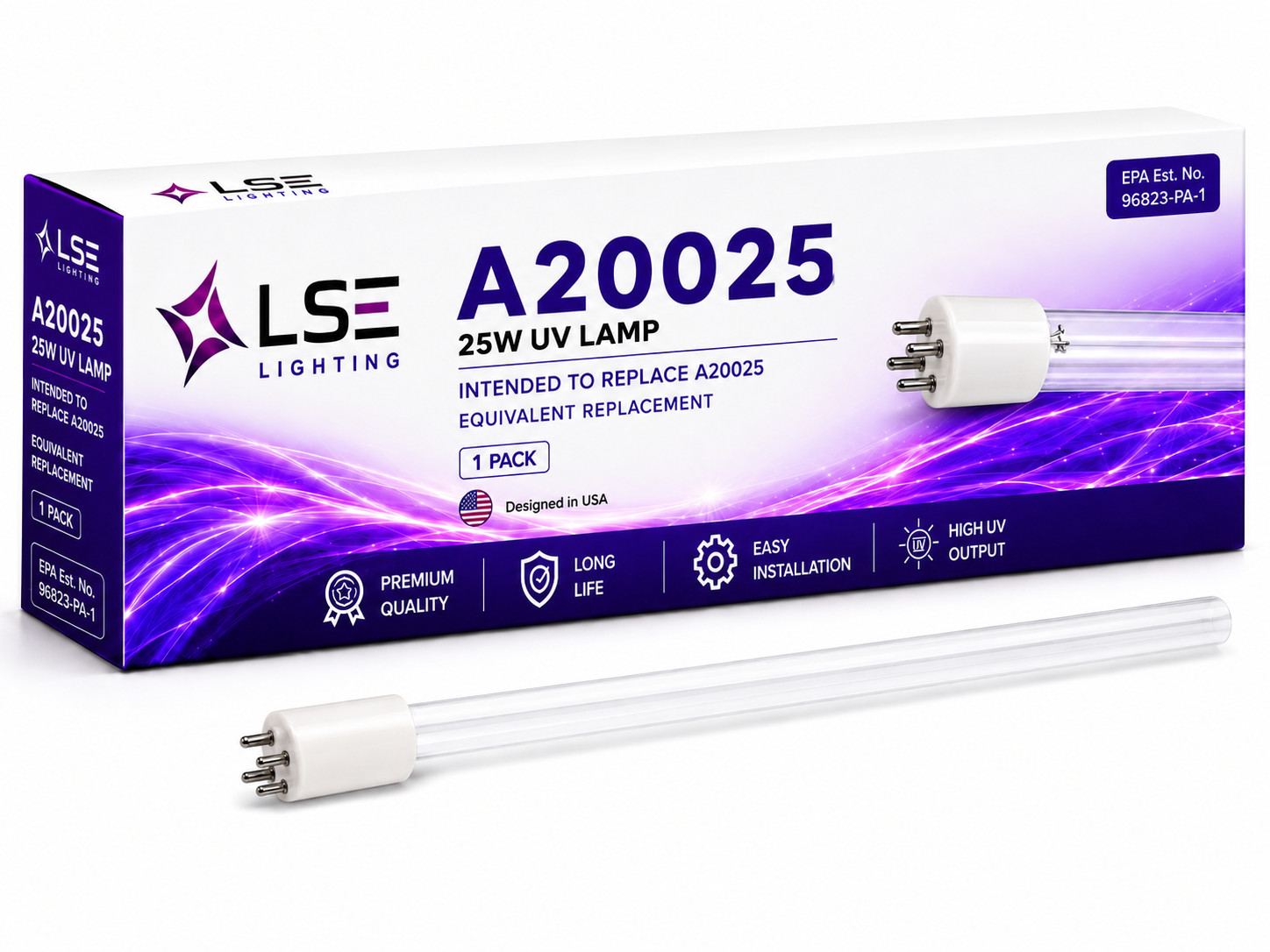 LSE Lighting A20025 Equivalent Lamp replacement Intended for 25W system