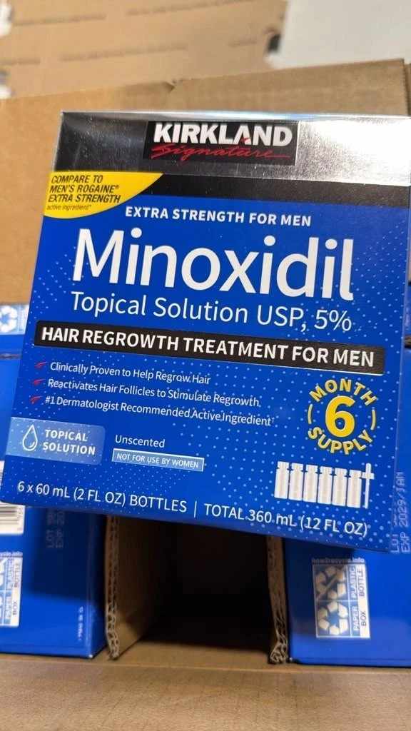 Kirkland Minoxidil 5% Hair Regrowth Solution 6 Month Supply EXPIRY 2029 Kirkland Minoxidil 5% Hair Regrowth Solution 6 Month Supply EXPIRY 2029