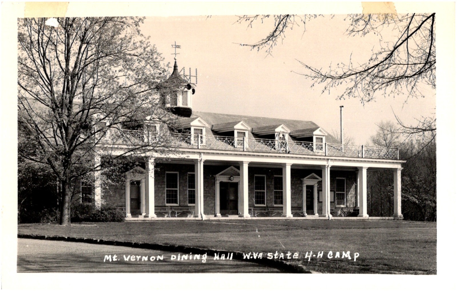 Mt. Vernon Dining Hall Exterior West Virginia WV 1950s RPPC Postcard Photo