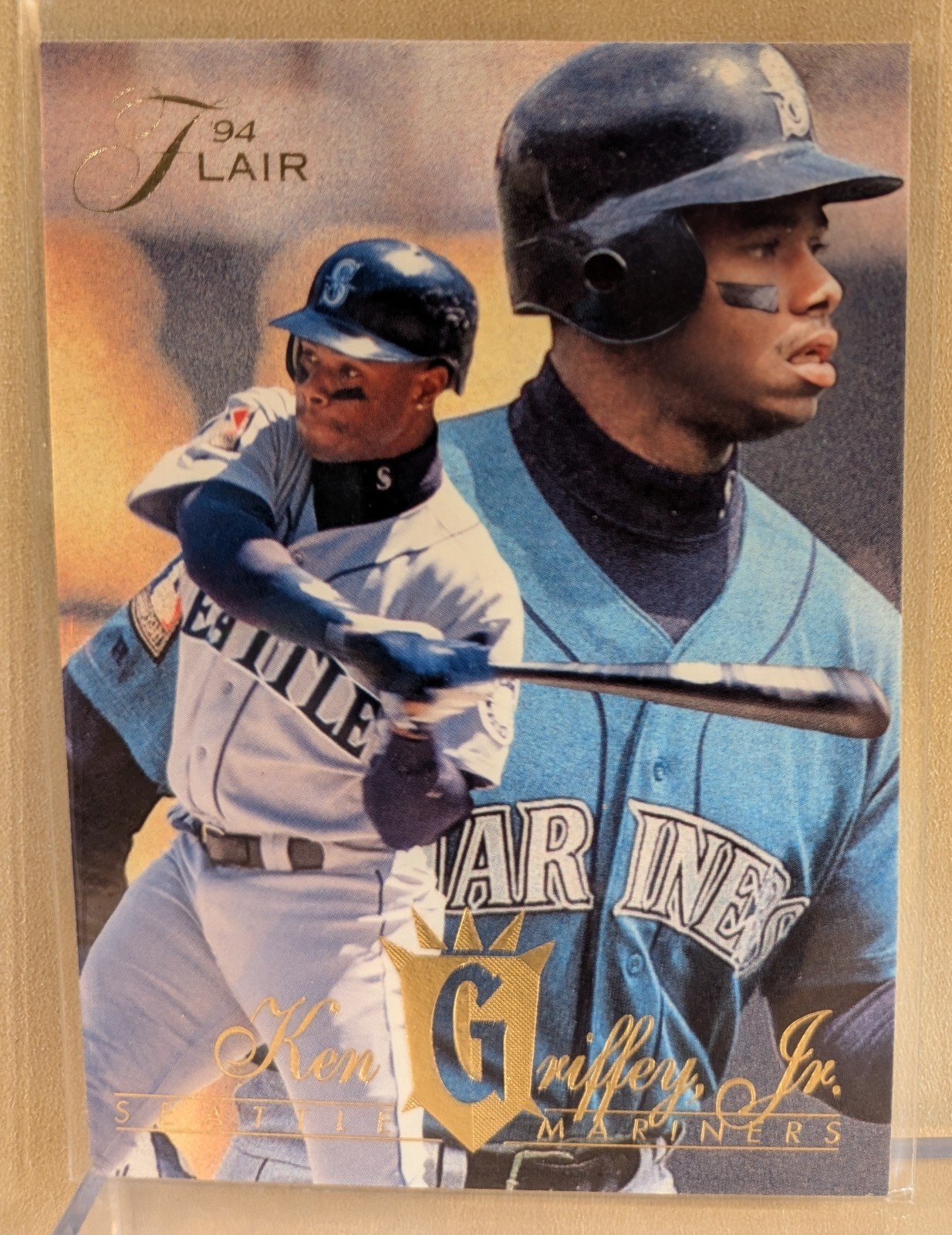 1994 Flair GOLD FOIL #103 Ken Griffey Jr Mariners RARE SUPER PREMIUM THICK STOCK 1994 Flair GOLD FOIL #103 Ken Griffey Jr Mariners RARE SUPER PREMIUM THICK STOCK