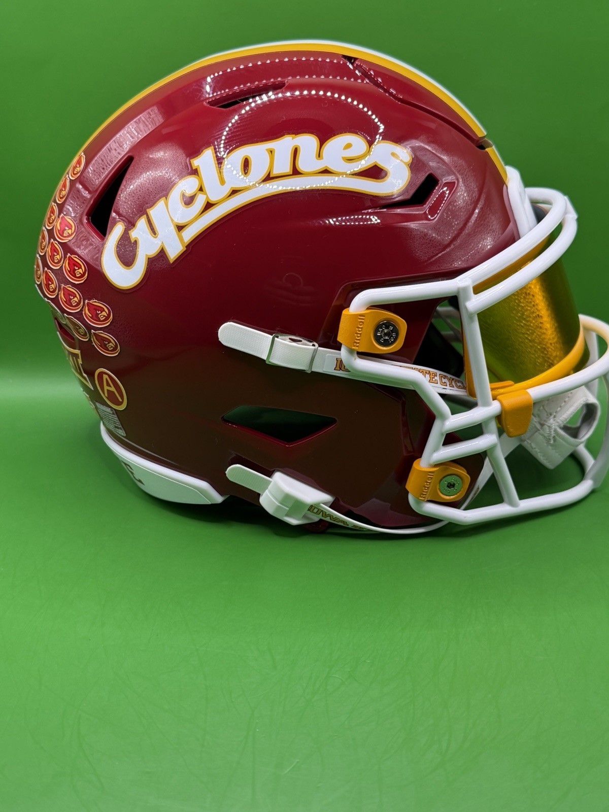 IOWA STATE CUSTOM Riddell SpeedFlex Mid-Size MIDI Helmet. #15 PURDY