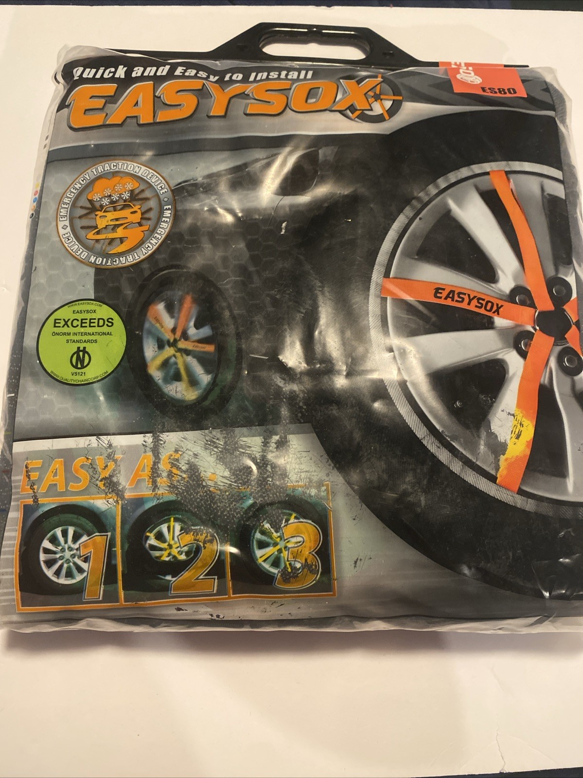 Easysox ES84 Tire Socks Pair Easy Sox Traction Alternative Chain Auto Car Truck