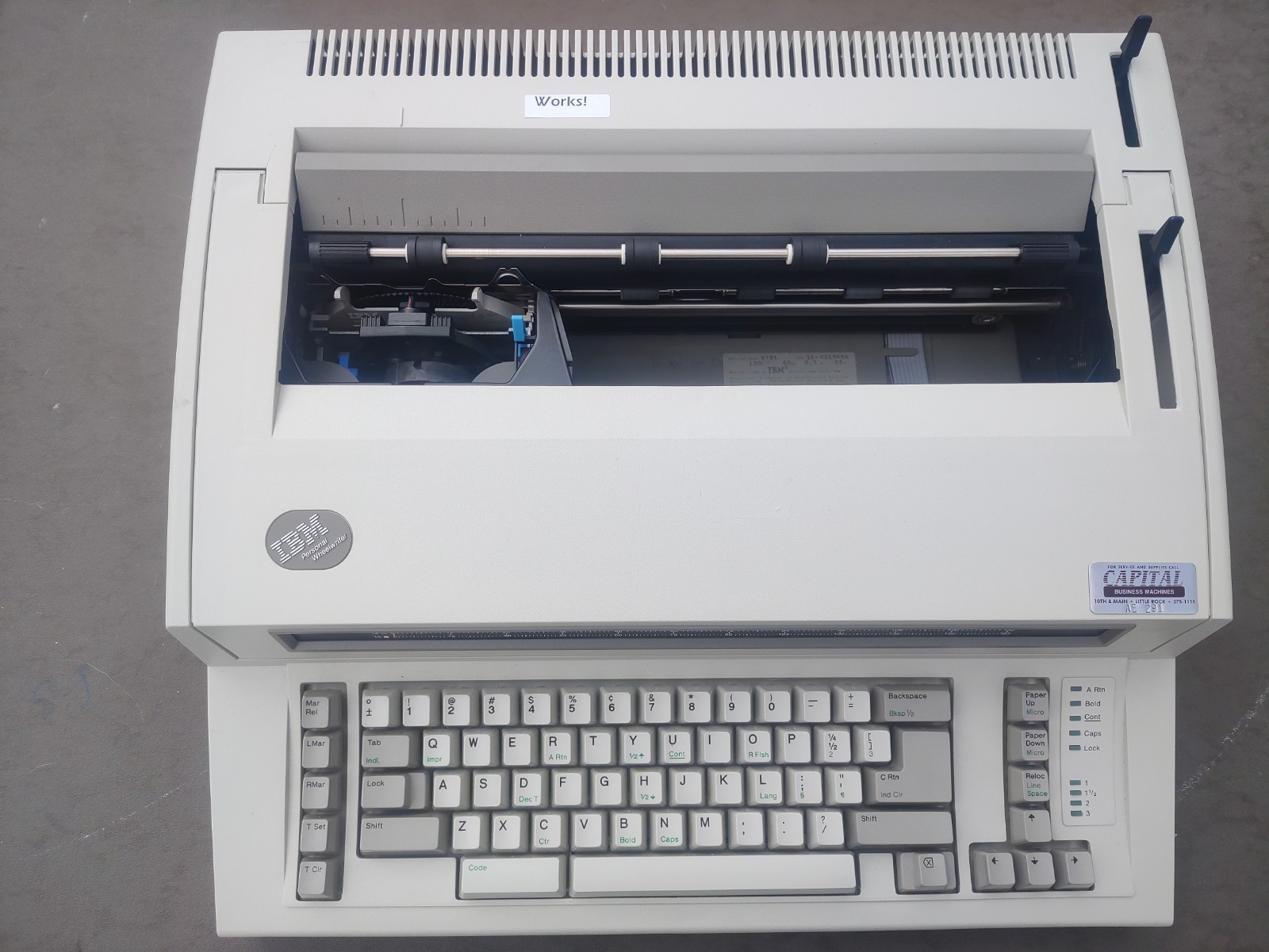 IBM Personal Wheelwriter 6781 Electronic Typewriter by Lexmark Tested & Works IBM Personal Wheelwriter 6781 Electronic Typewriter by Lexmark Tested & Works