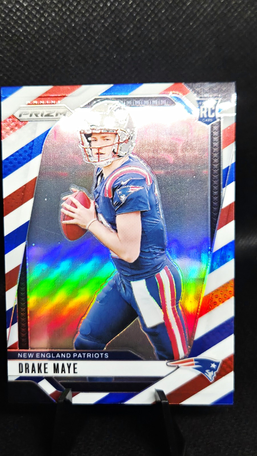 Panini 2024 Prizm Rookies Drake Maye RC Red White & Blue Prizm Patriots #329 Panini 2024 Prizm Rookies Drake Maye RC Red White & Blue Prizm Patriots #329