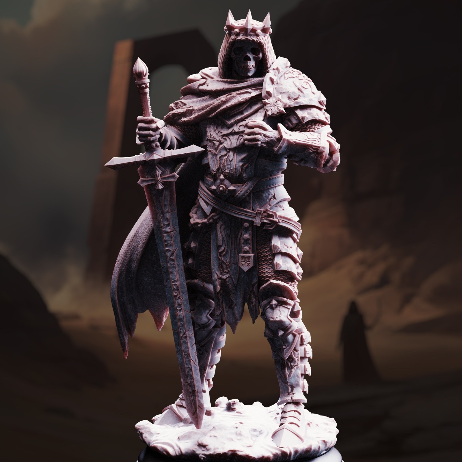 Skeleton King - Ridan the Everlasting 32mm Resin Miniature D&D 3D Print DND