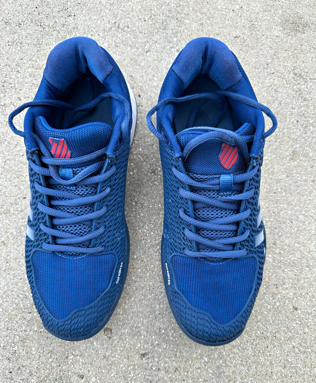 K-Swiss Pickleball Men\'s Low Top Lace-Up Sneaker Blue/White Rubber Outsole K-Swiss Pickleball Men\'s Low Top Lace-Up Sneaker Blue/White Rubber Outsole