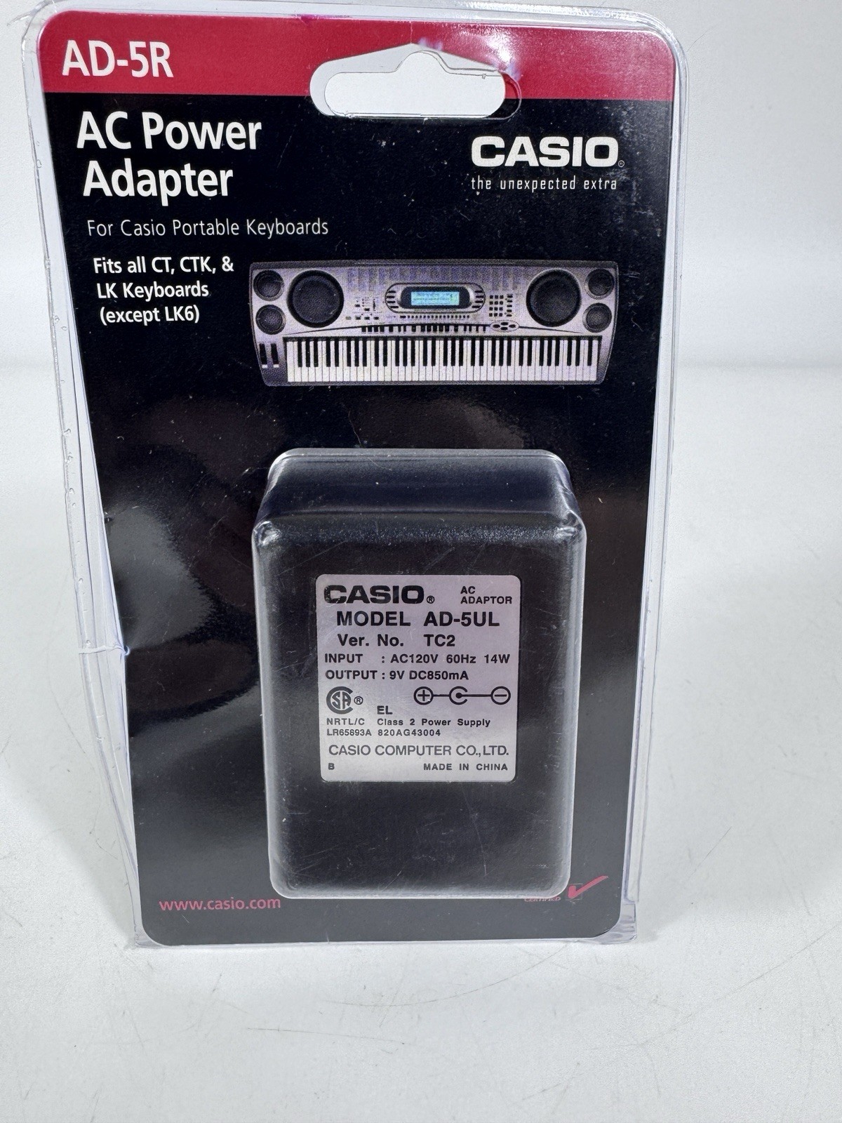 OEM Casio AD-5UL (AD-5R) AC Power Supply AC Adapter 9 Volt For Keyboards NEW OEM Casio AD-5UL (AD-5R) AC Power Supply AC Adapter 9 Volt For Keyboards NEW