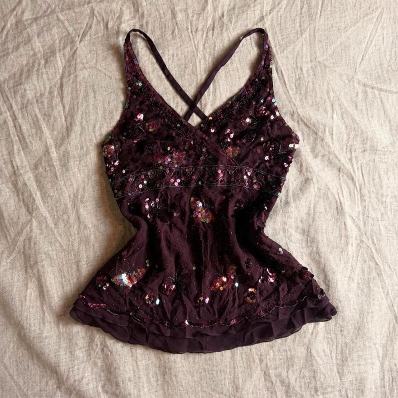 Rare Y2K Bebe 100% silk camisole.