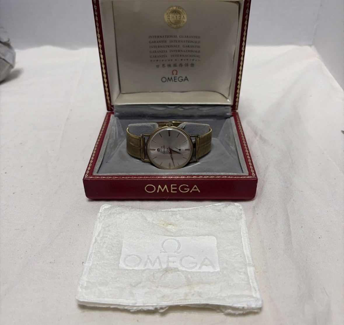 omega seamaster vintage watch and band swiss made manual 50 / 10k omega seamaster vintage watch and band swiss made manual 50 / 10k